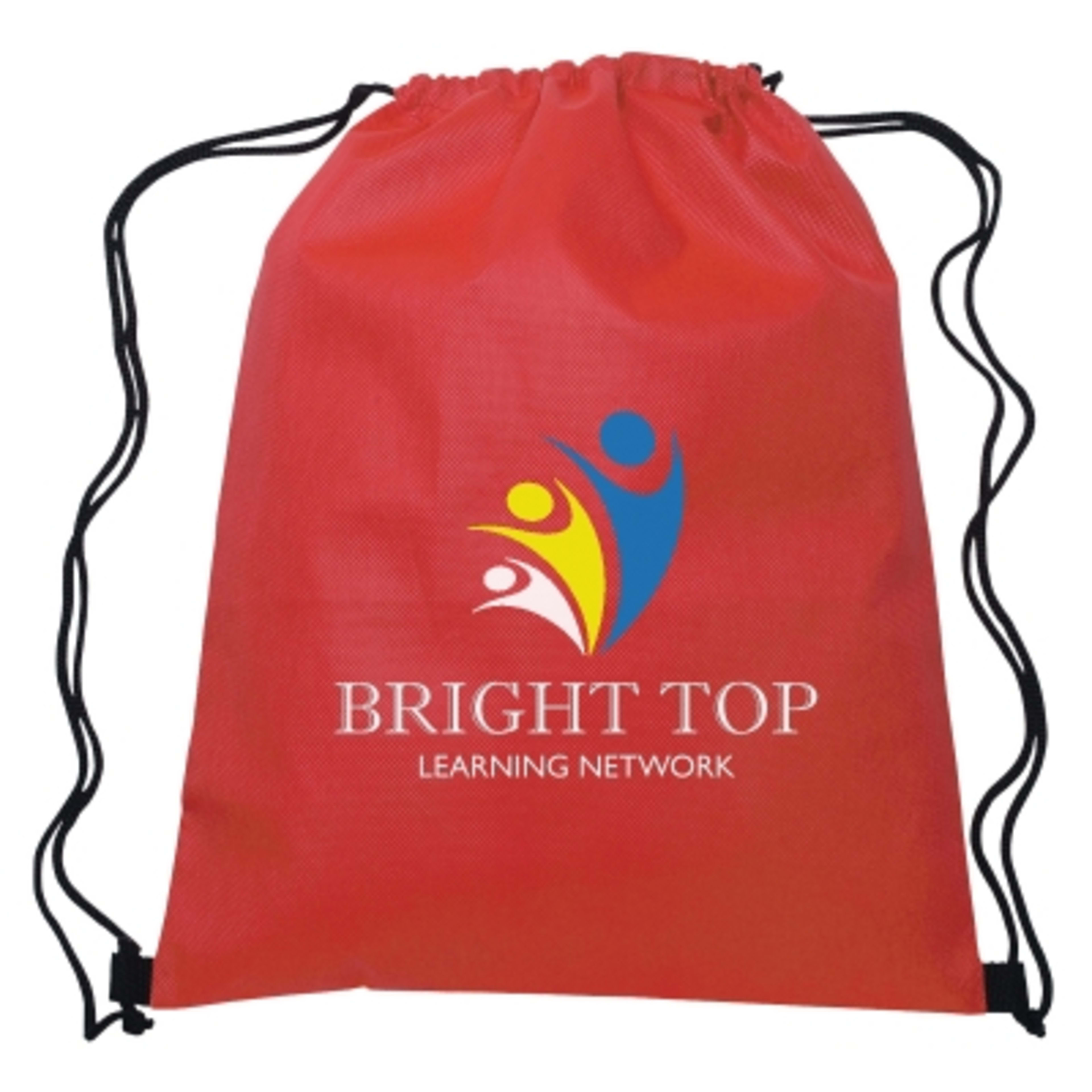 Non-Woven Recycled Drawstring Sports Pack - 13 x 16.5 in - Red - Colorbrite - product view 19