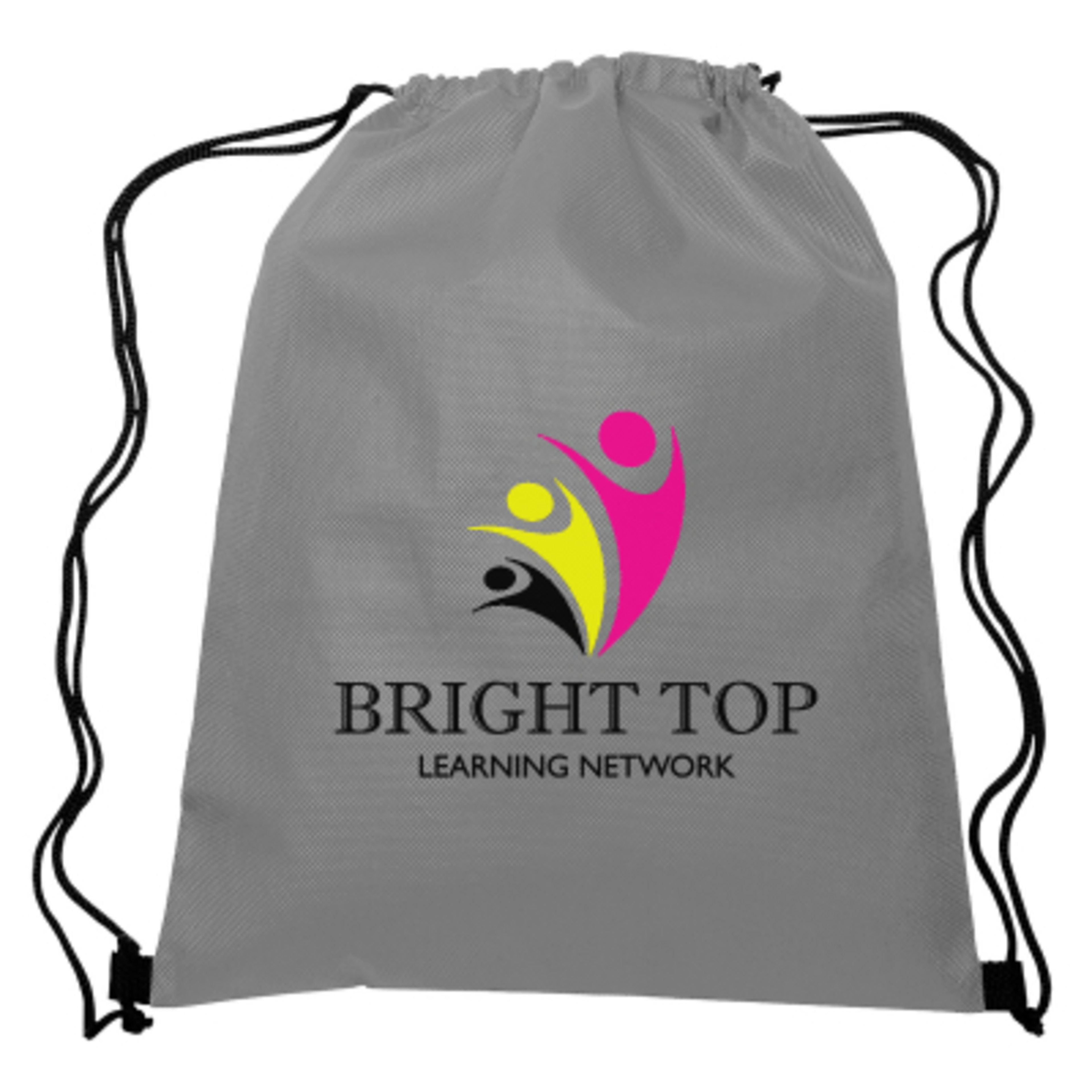 Non-Woven Recycled Drawstring Sports Pack - 13 x 16.5 in - Gray - Colorbrite - product view 28