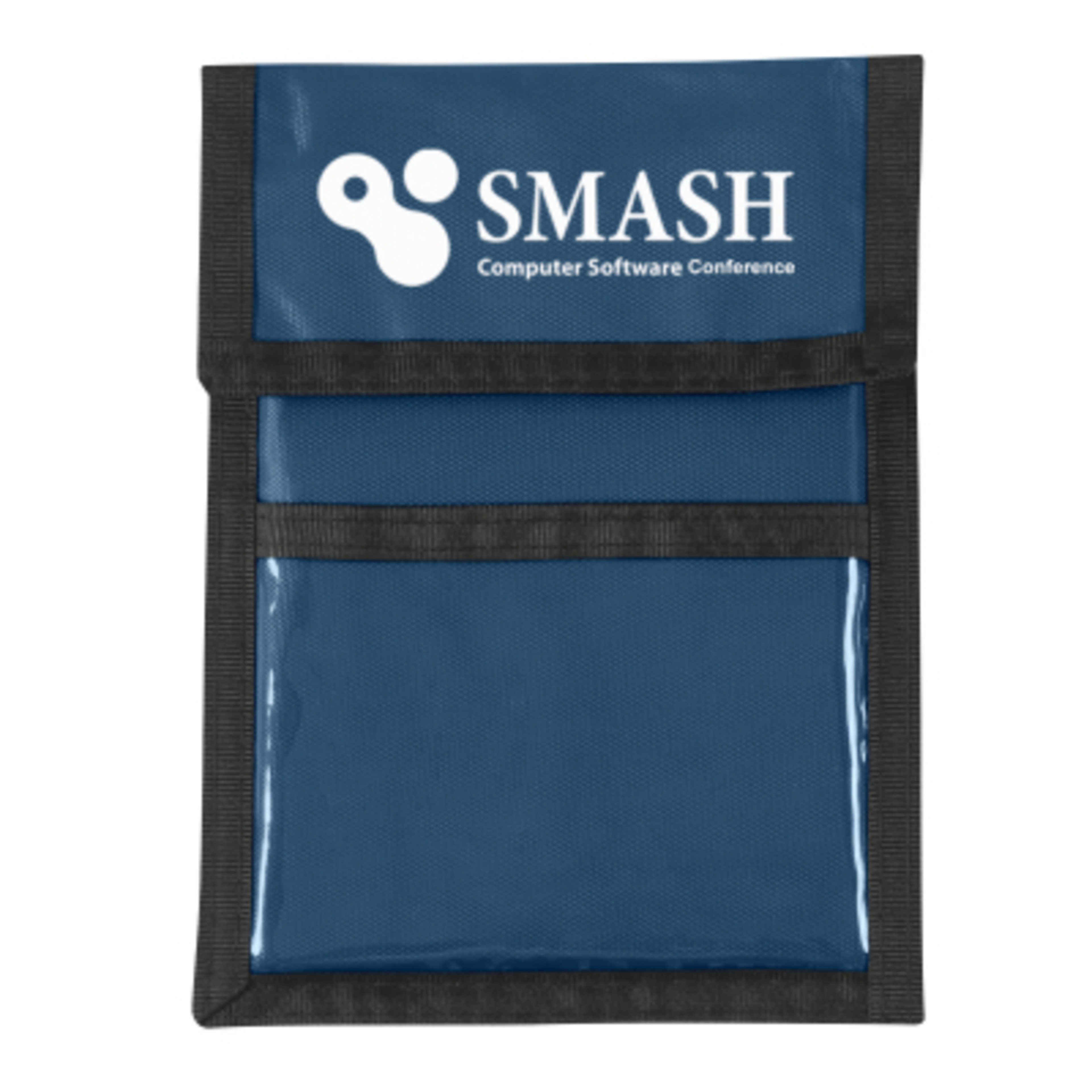 Recycled Neck Wallet Badge Holder with Clear Window - 5 x 6.63 in - RNA - Silkscreen - product view 5