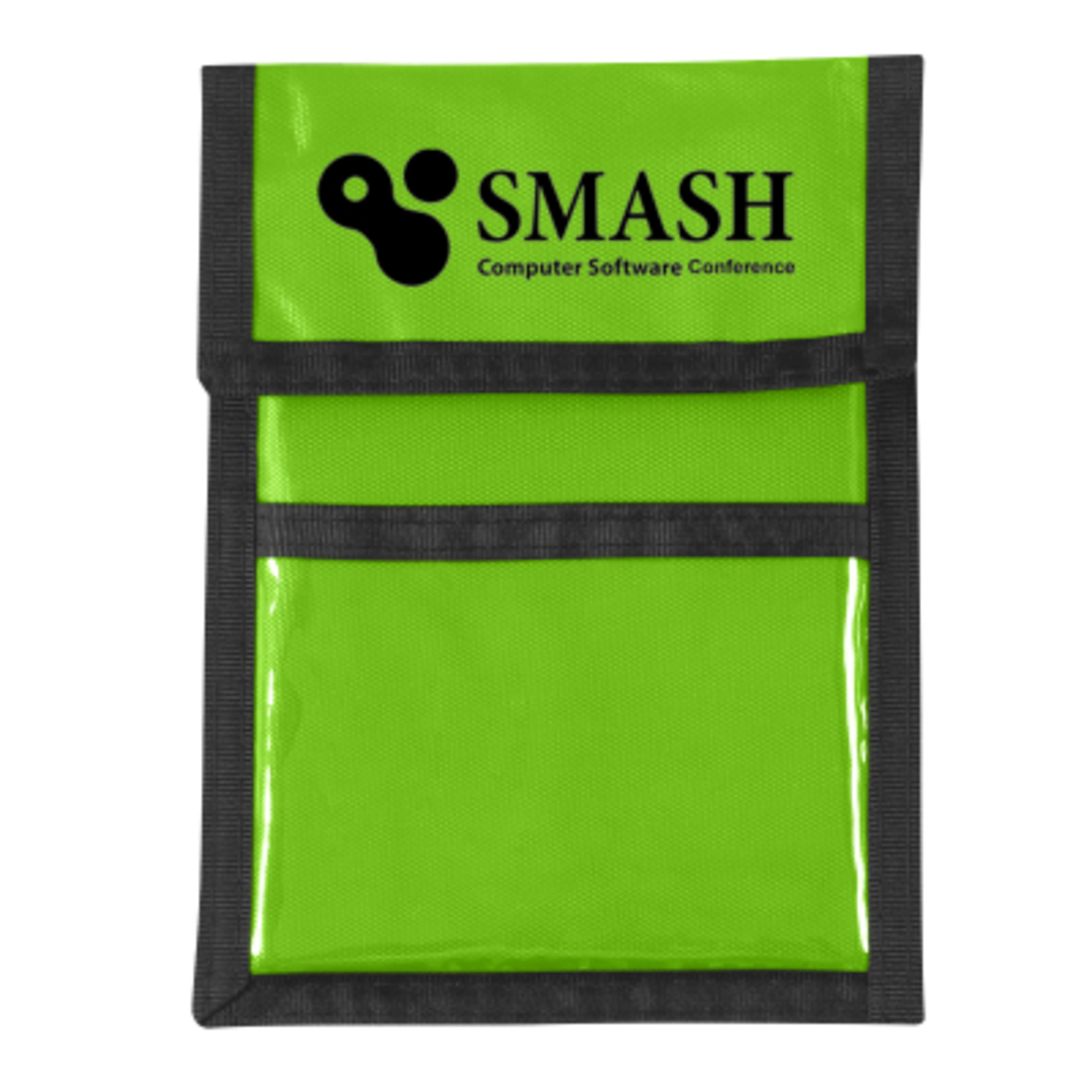 Recycled Neck Wallet Badge Holder with Clear Window - 5 x 6.63 in - RLI - Silkscreen - product view 6