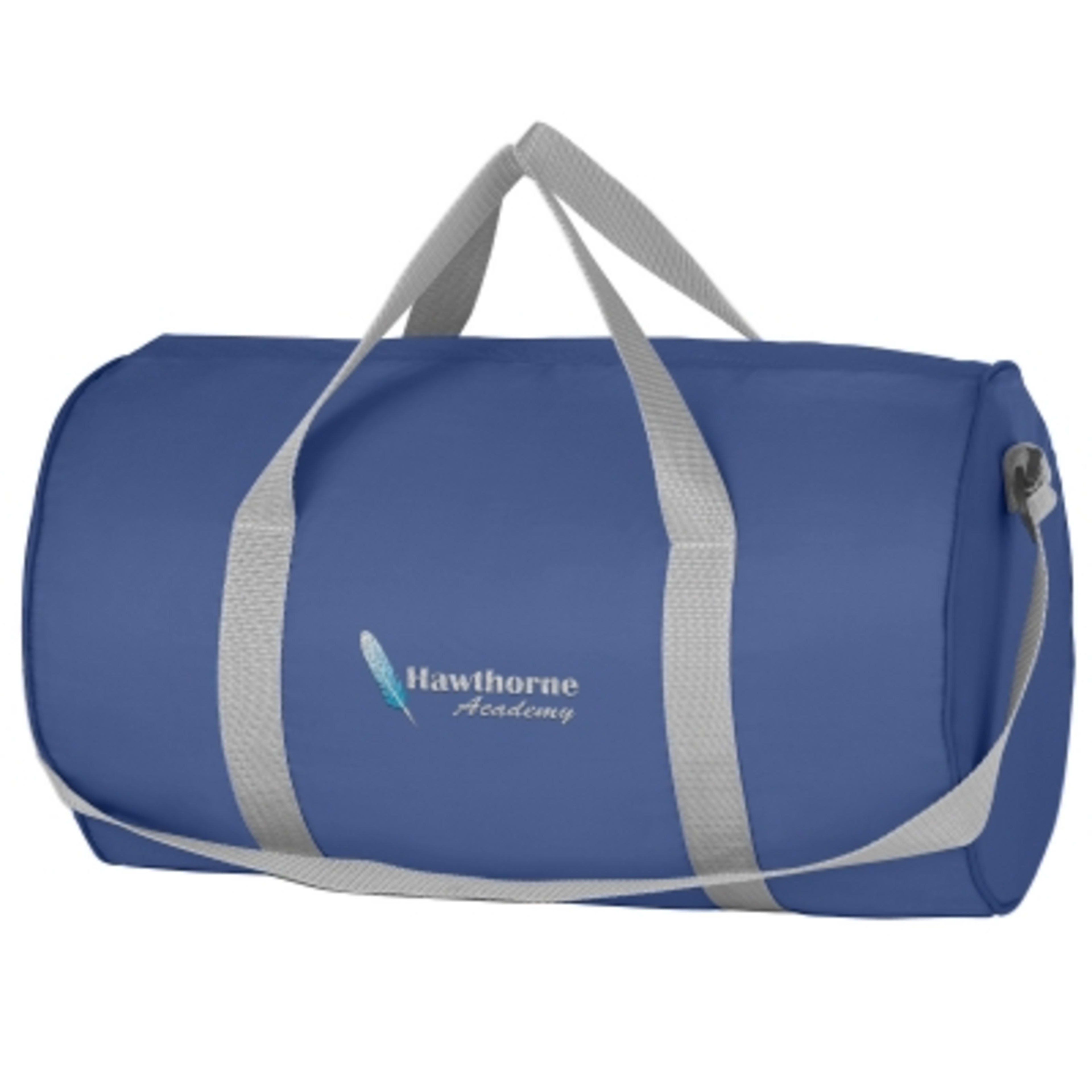 Duffel Bag Budget 210D Polyester with Dual Straps - 18 x 10 in - Royal - Embroidery - product view 2