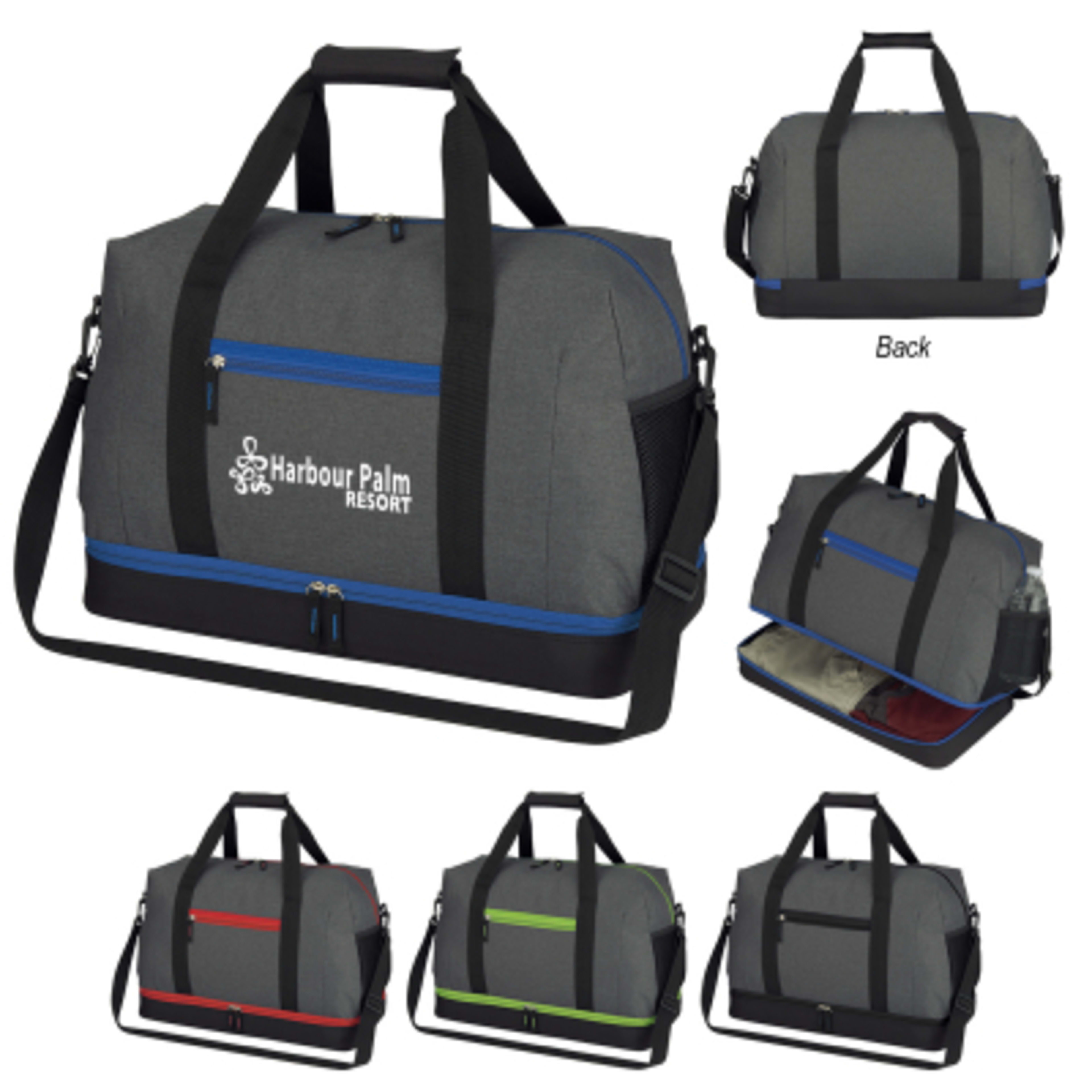 Duffel Bag Tribeca Drop-Bottom 600D Polyester - 19.5 x 12.5 x 10 in - Group Shot - product view 3