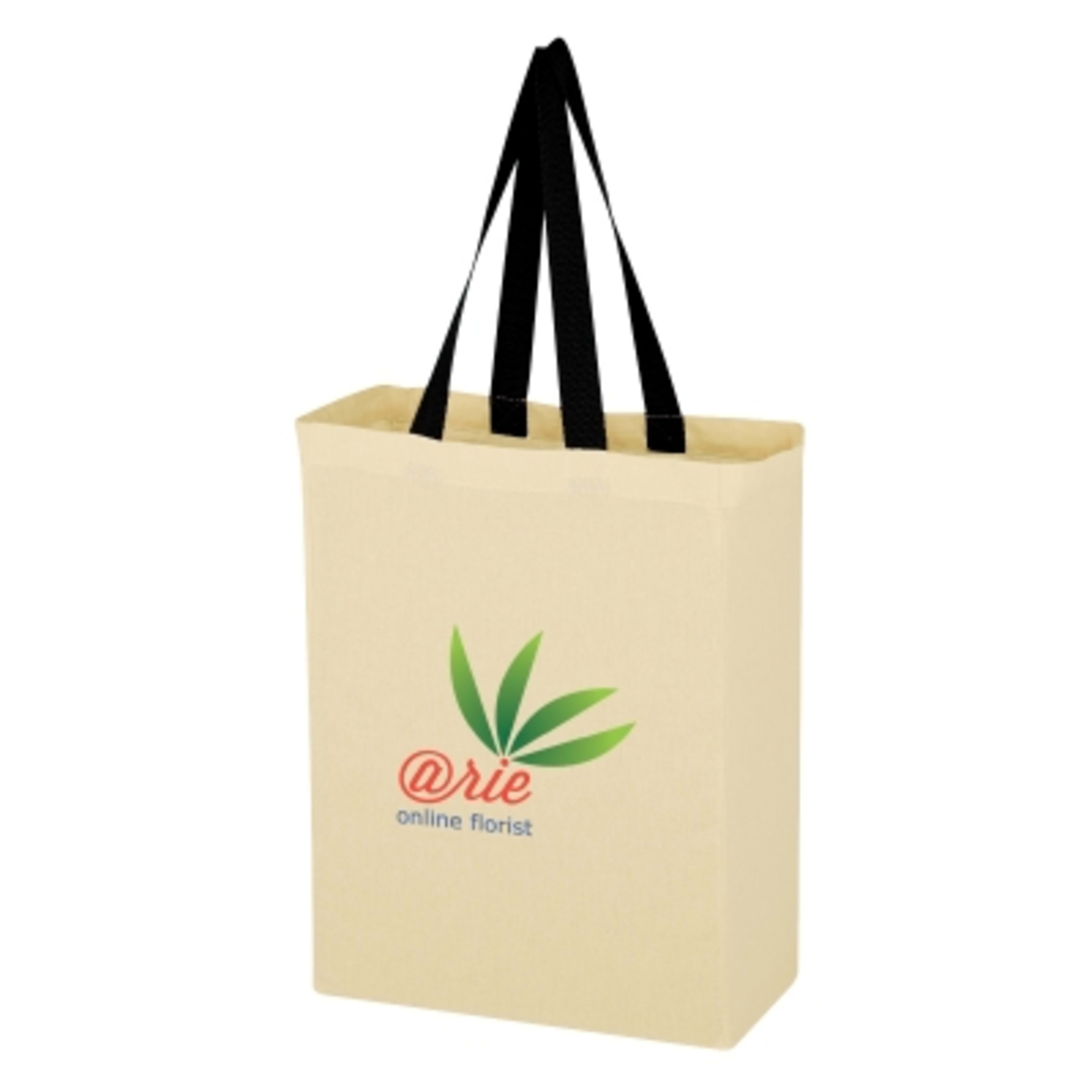 Custom Tote Bag Cotton Canvas 5 oz Grocery Style - 10 x 14 x 5 in - Black - Colorbrite - product view 3