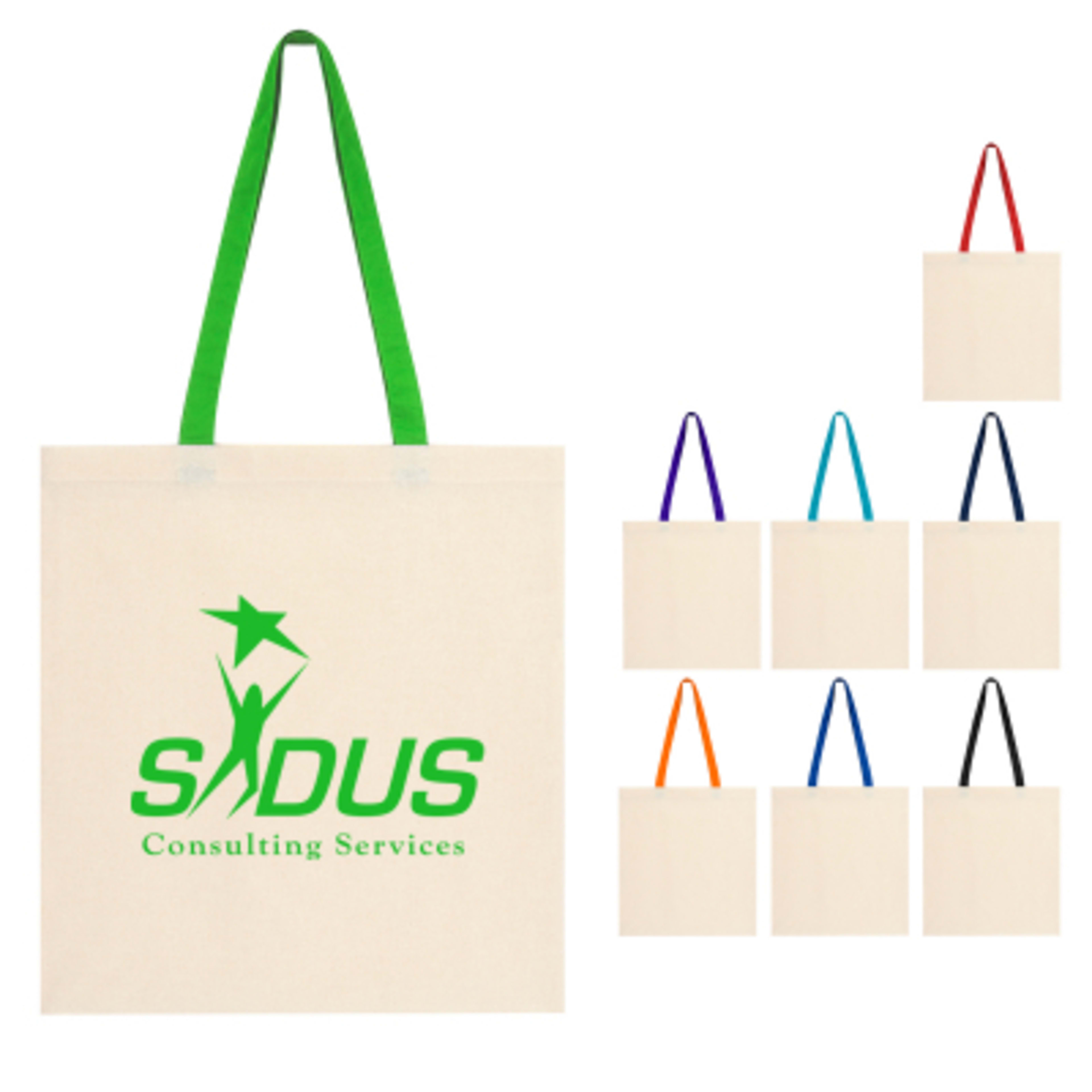 Custom Tote Bag Cotton Canvas 4 oz Lightweight - 15 x 16.25 in - Group Shot - product view 3