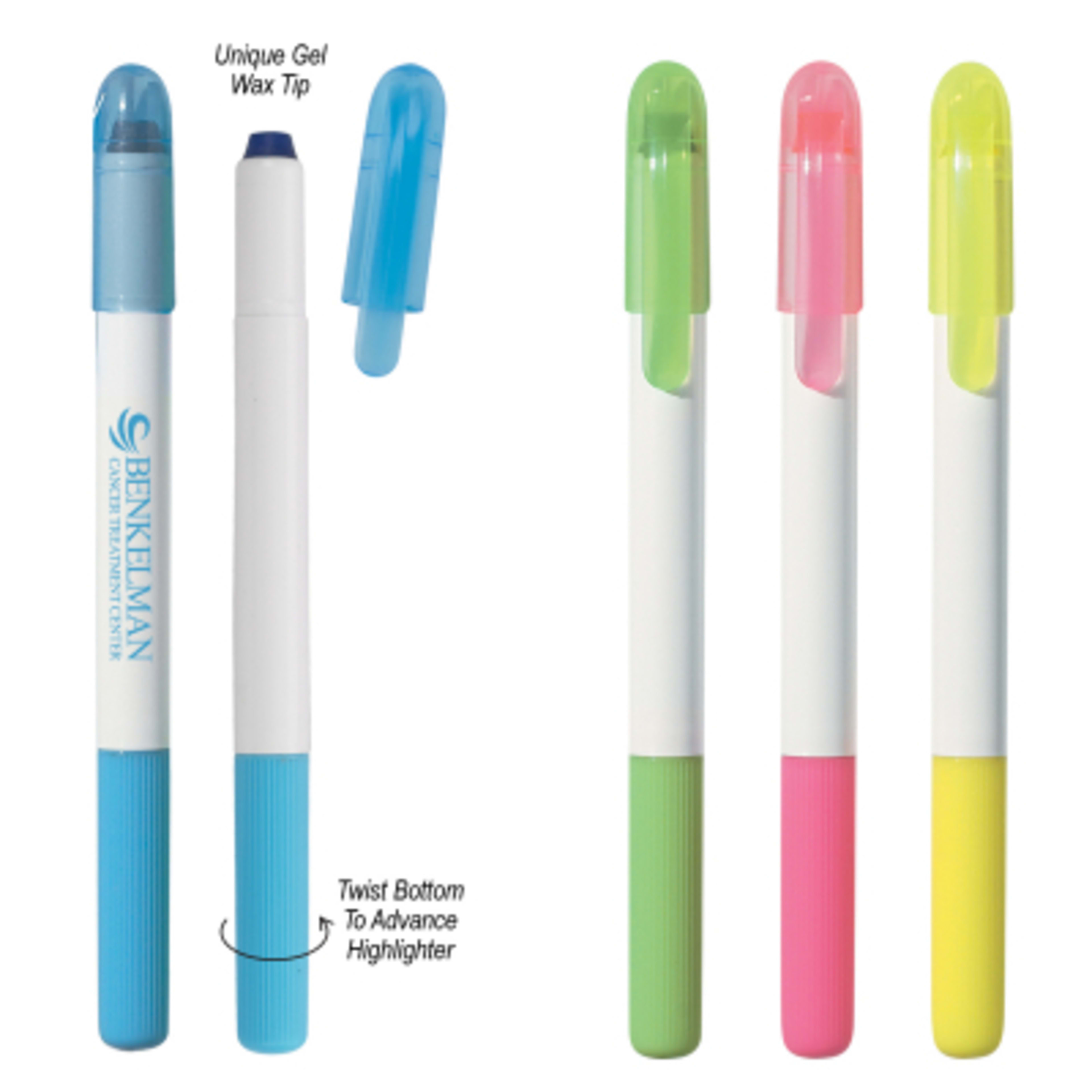 Highlighter Gel Wax Non-Smear Twist Advance - 5 in - Group Shot - product view 2