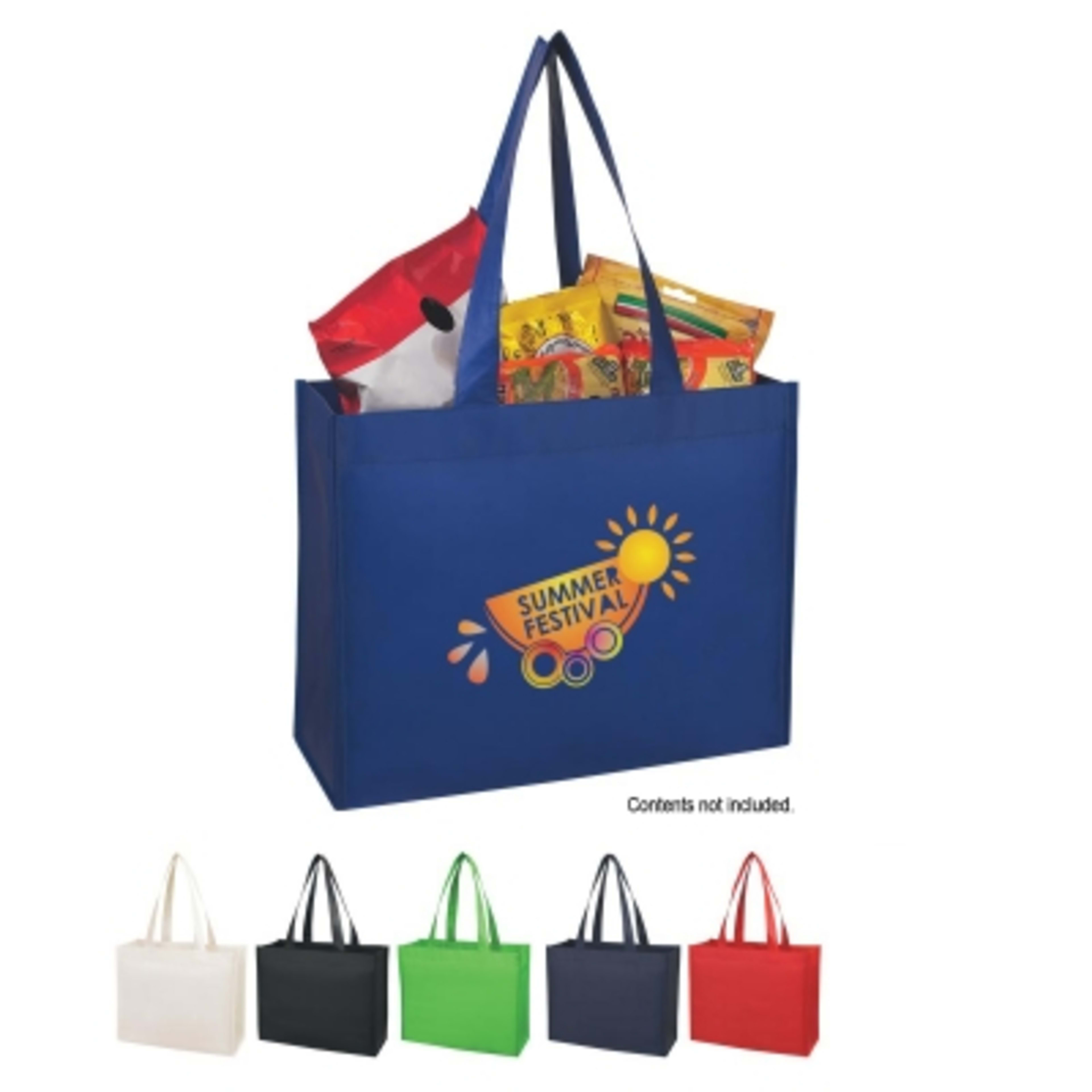Custom Tote Bag Laminated Non-Woven Matte Shopper - 16 x 12.5 in - Group Shot - product view 3