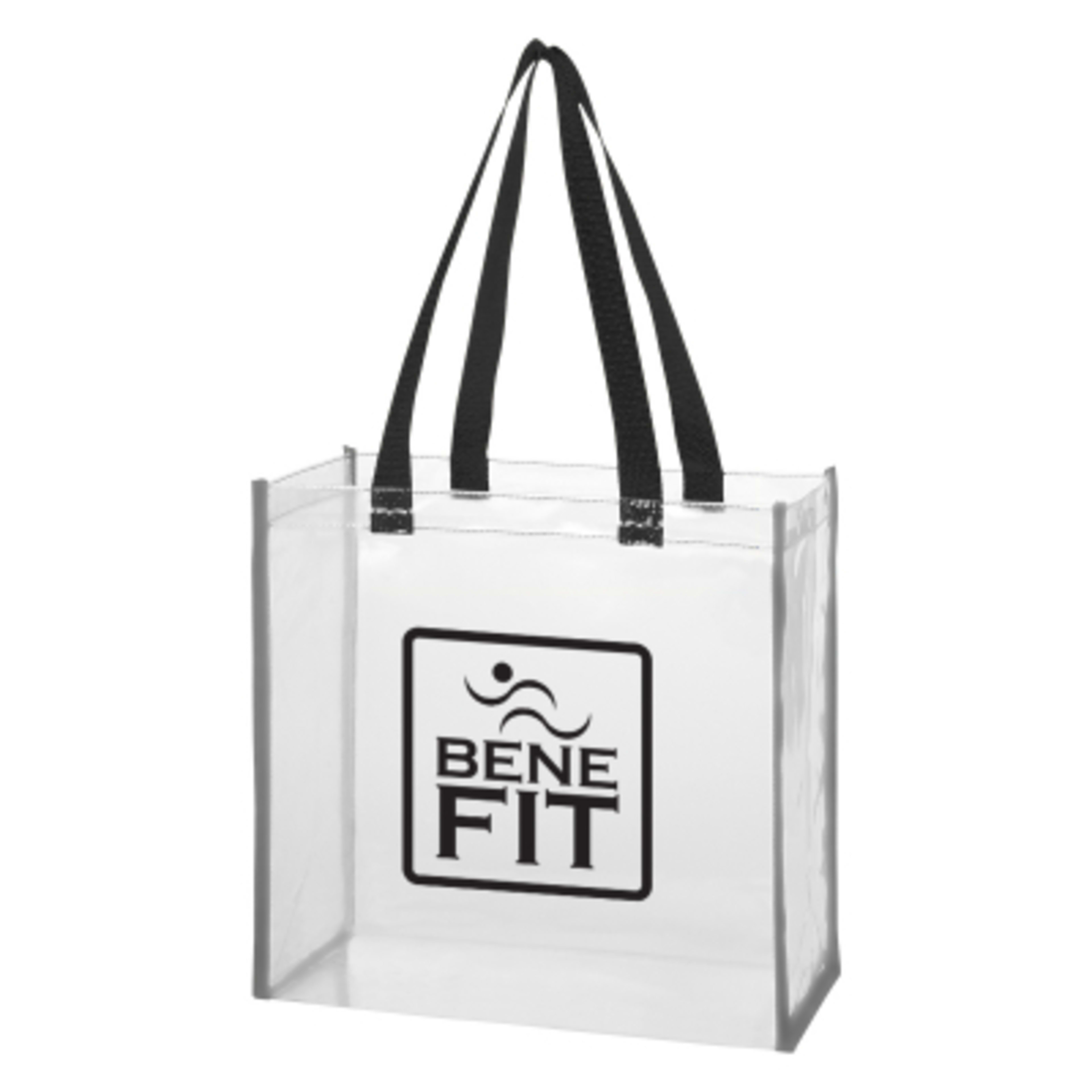 Clear EVA Reflective Tote Bag NFL Approved - 12 x 12 x 6 in - Clear/Black - Nonreflective Silkscreen - product view 2