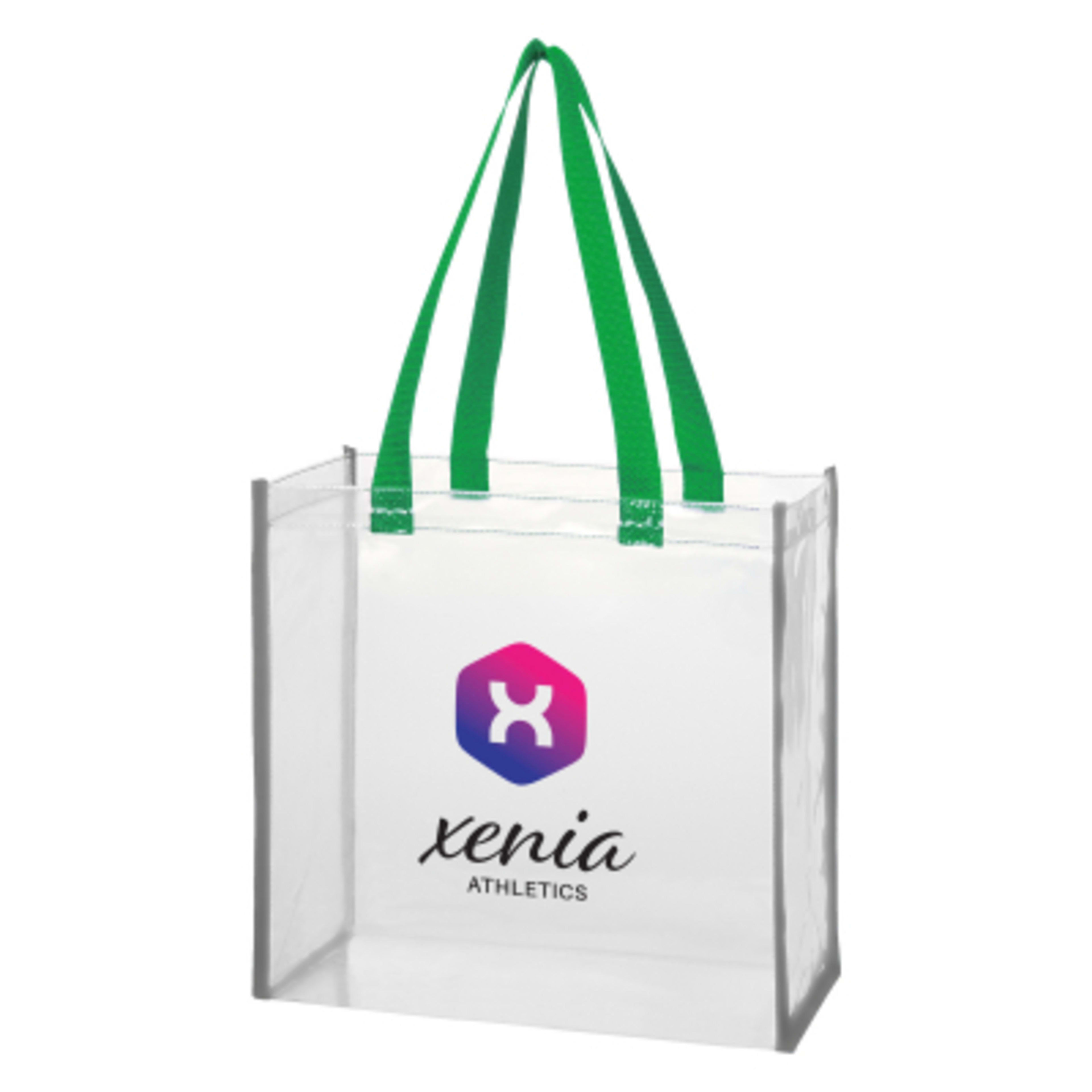 Clear EVA Reflective Tote Bag NFL Approved - 12 x 12 x 6 in - Clear/Green - Colorbrite - product view 13