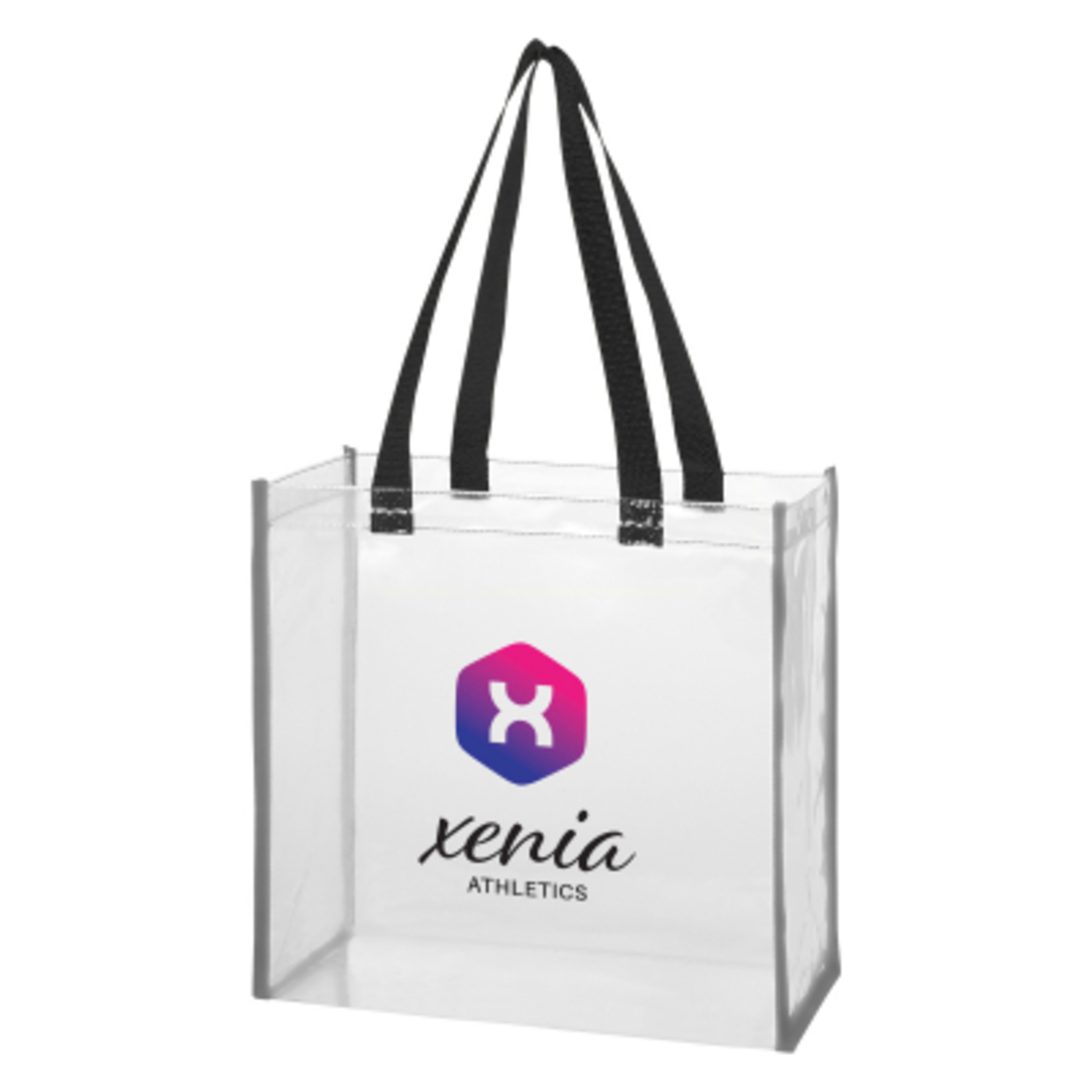 Clear EVA Reflective Tote Bag NFL Approved - 12 x 12 x 6 in - Clear/Black - Colorbrite - product view 14