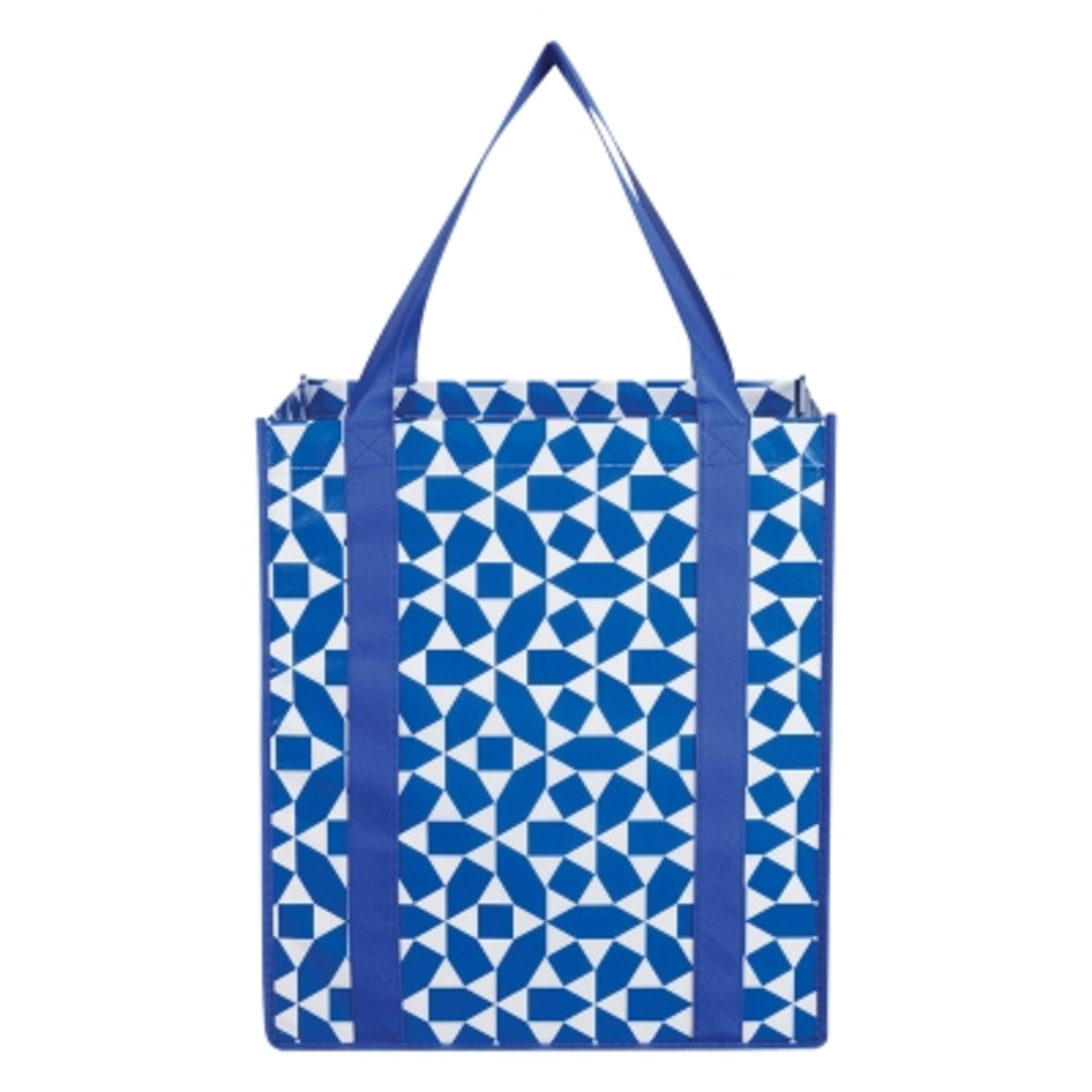 Custom Tote Bag Non-Woven Recycled Shopping - 13 x 15 in - Royal - Back - product view 2