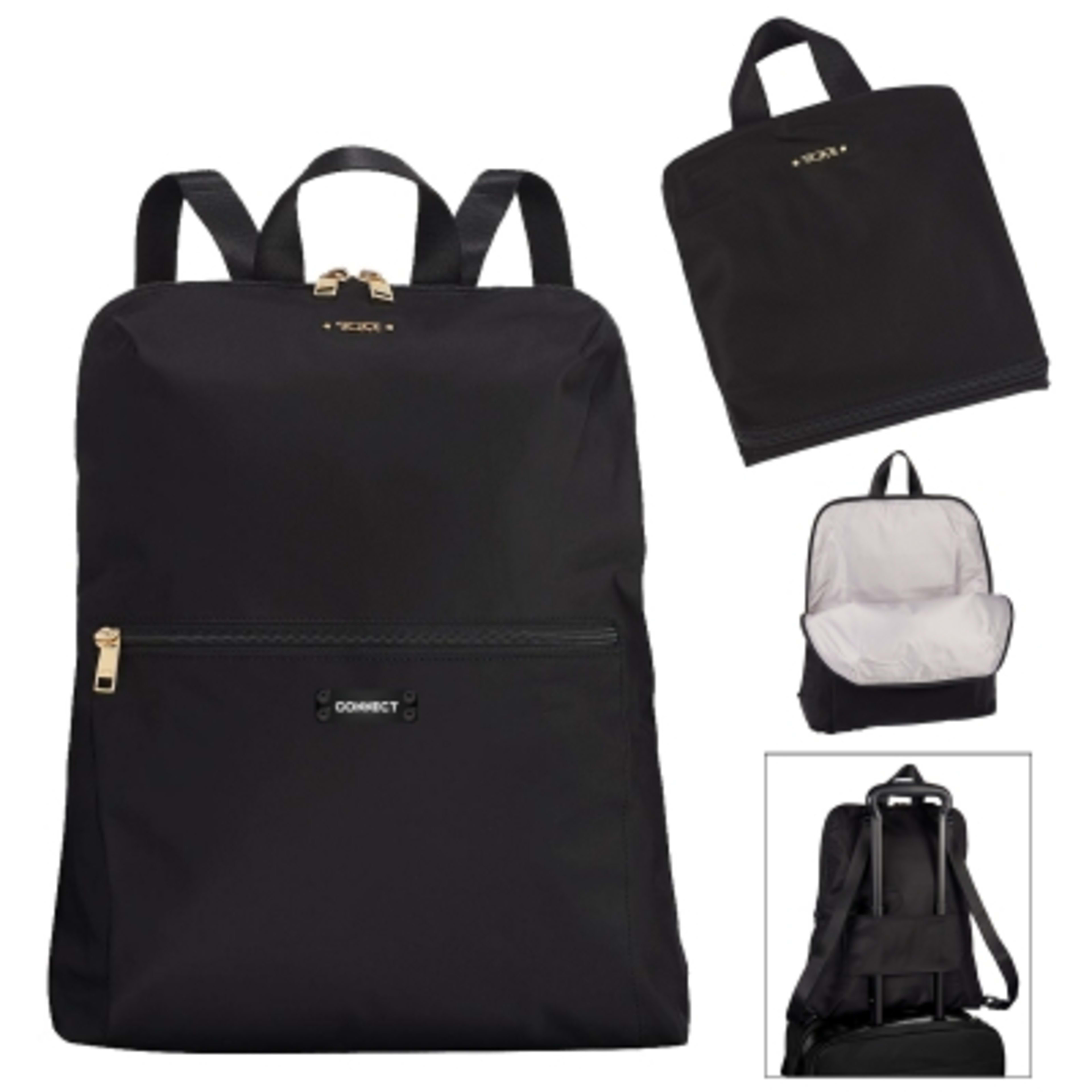 Packable Nylon Backpack - 12 x 15.5 x 4.5 in - Group Shot - product view 2