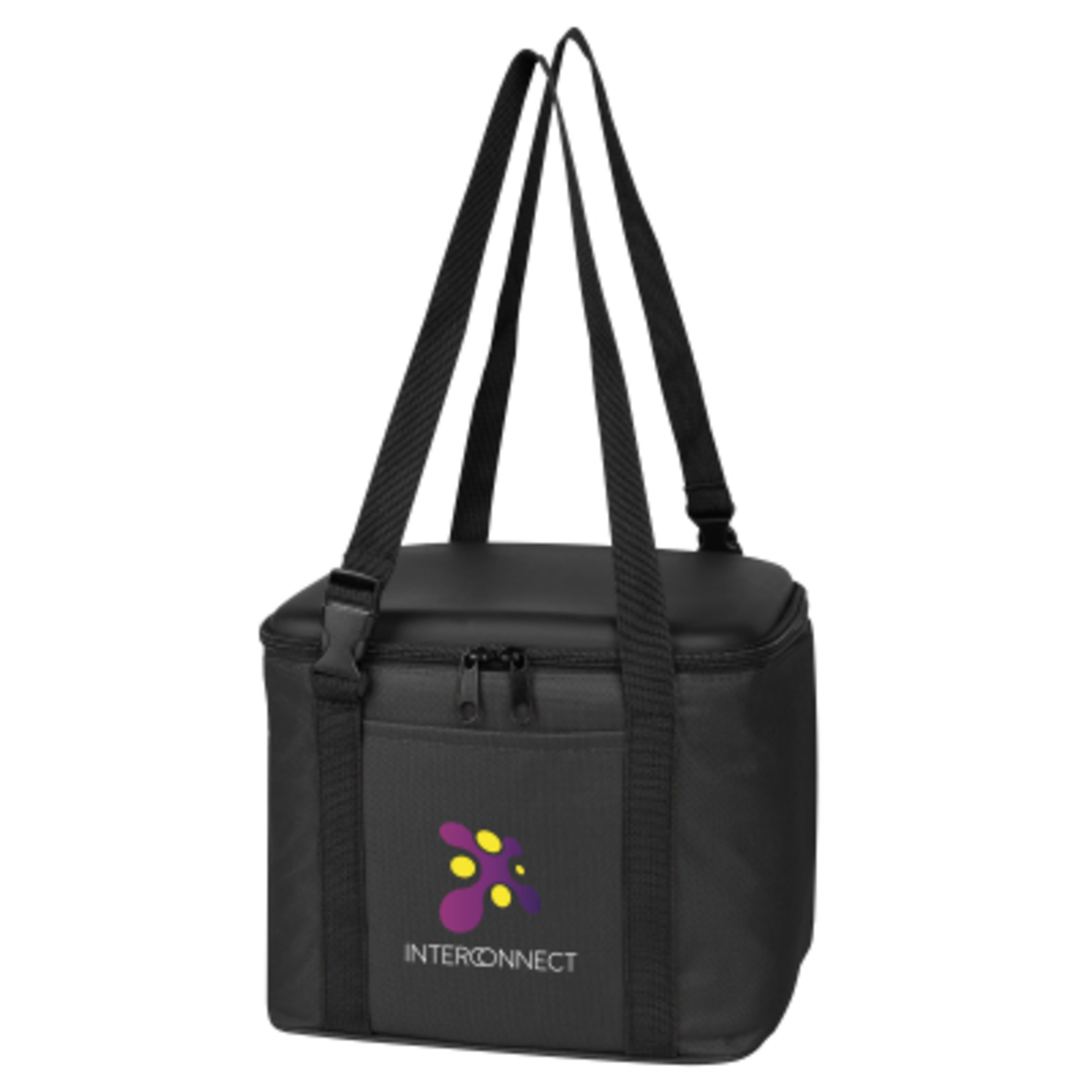 Cube Cooler Bag with Convertible Straps - 9 x 9 x 7.25 in - Black - Colorbrite - product view 2