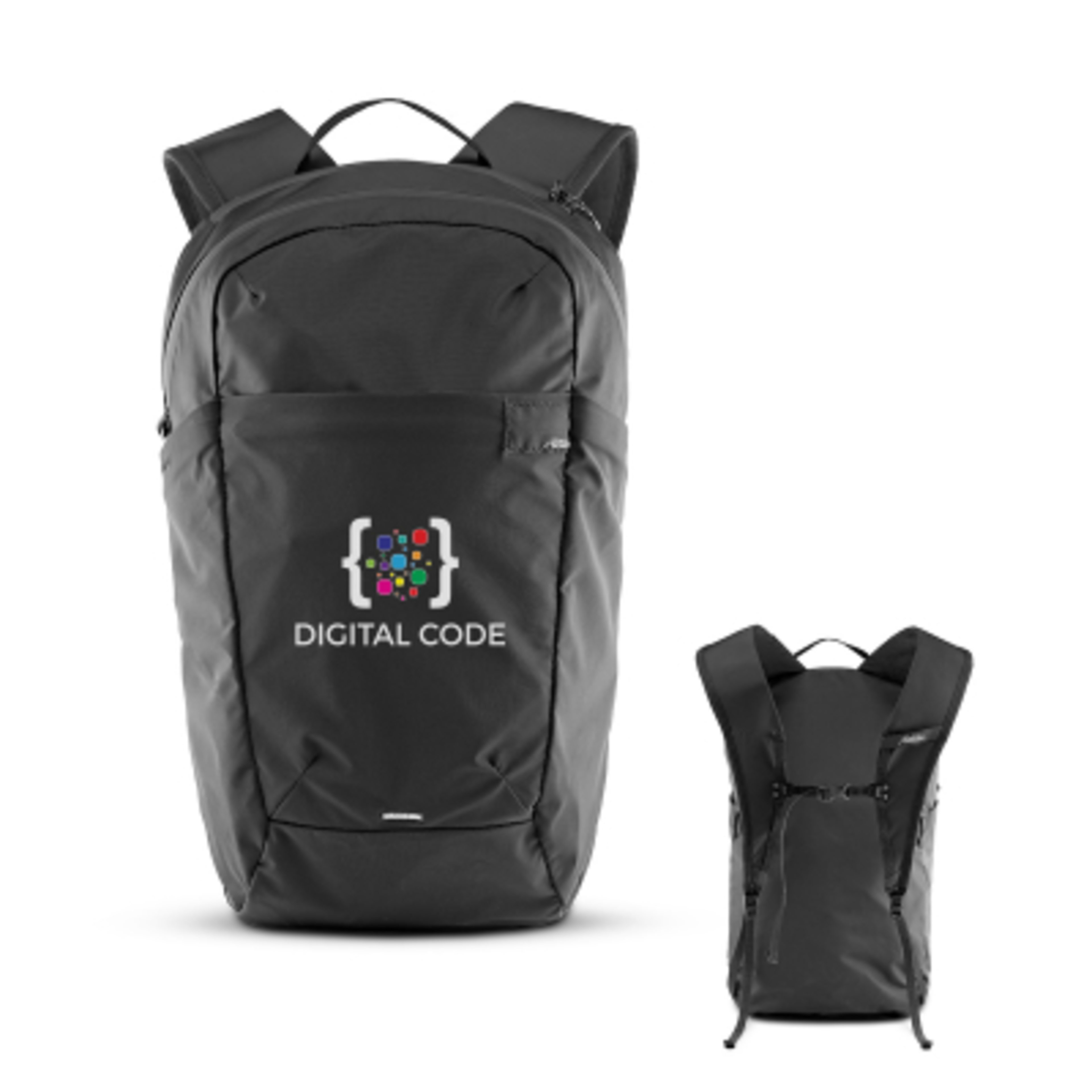 Packable Backpack Recycled Nylon - 16L - Black - Colorbrite - product view 2