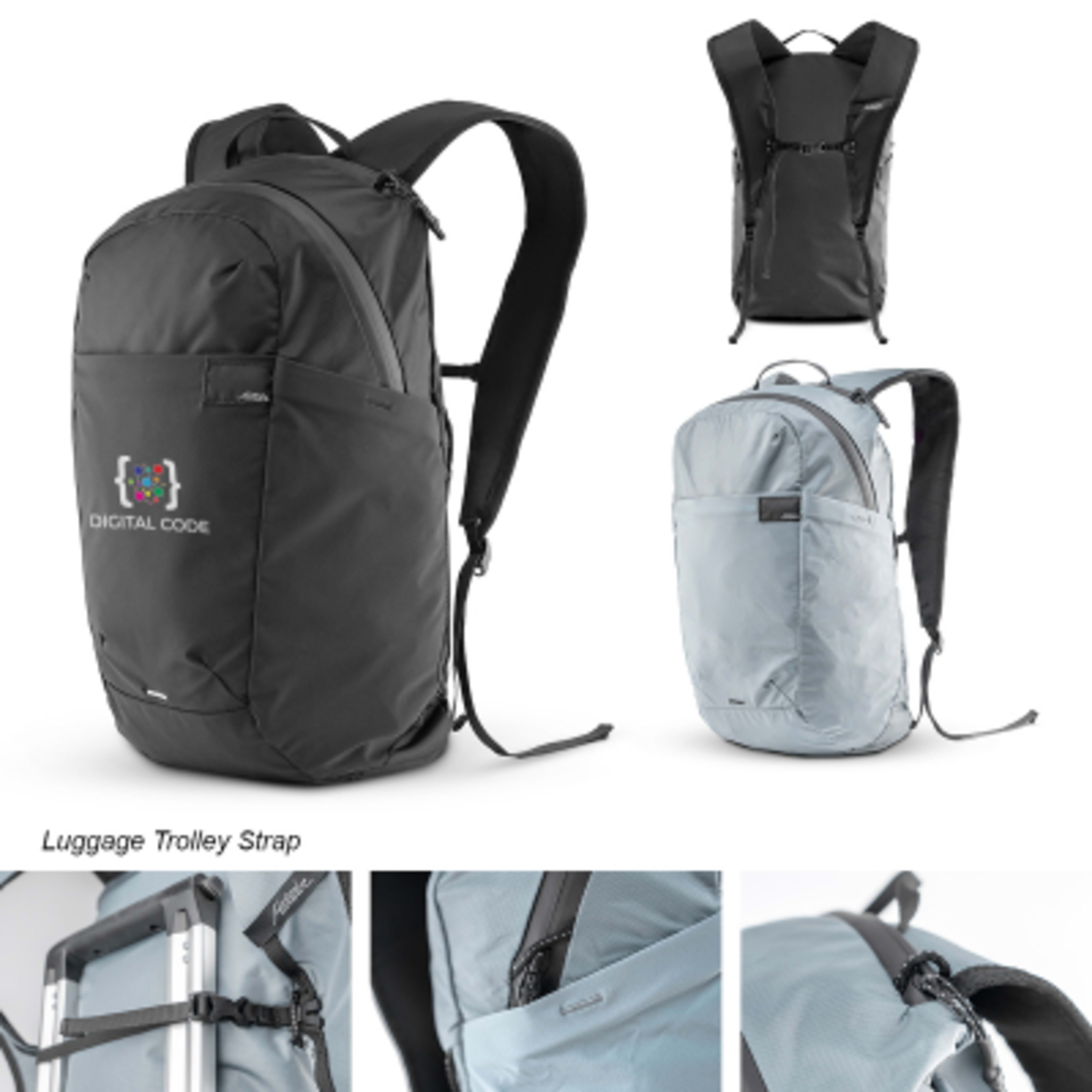 Packable Backpack Recycled Nylon - 16L - Group Shot - product view 3