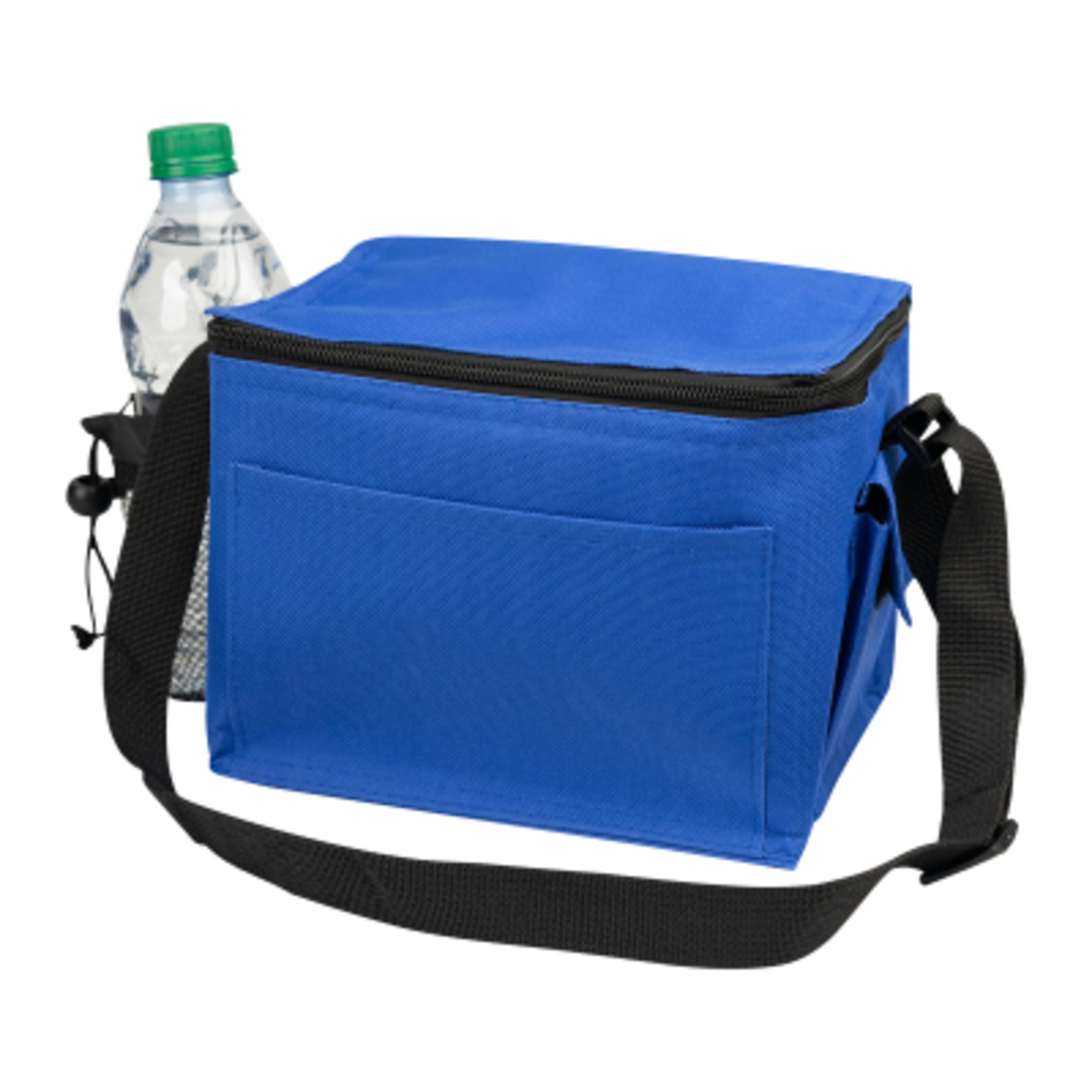 Insulated Cooler Bag with Multiple Pockets - 6 Pack - Royal - Angle - product view 2