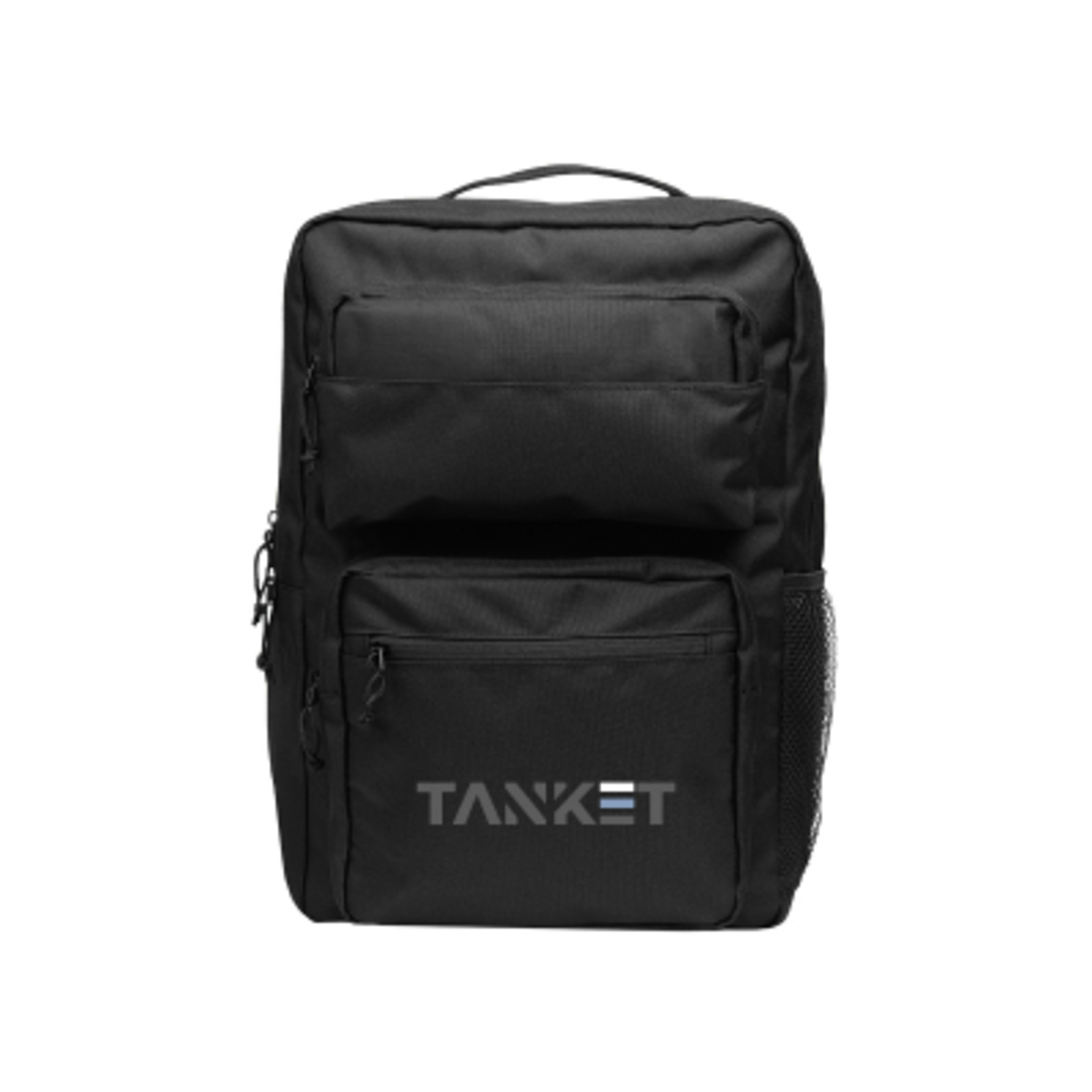 Recycled Polyester Laptop Backpack - 12 x 18 in - Black - Colorbrite - product view 5