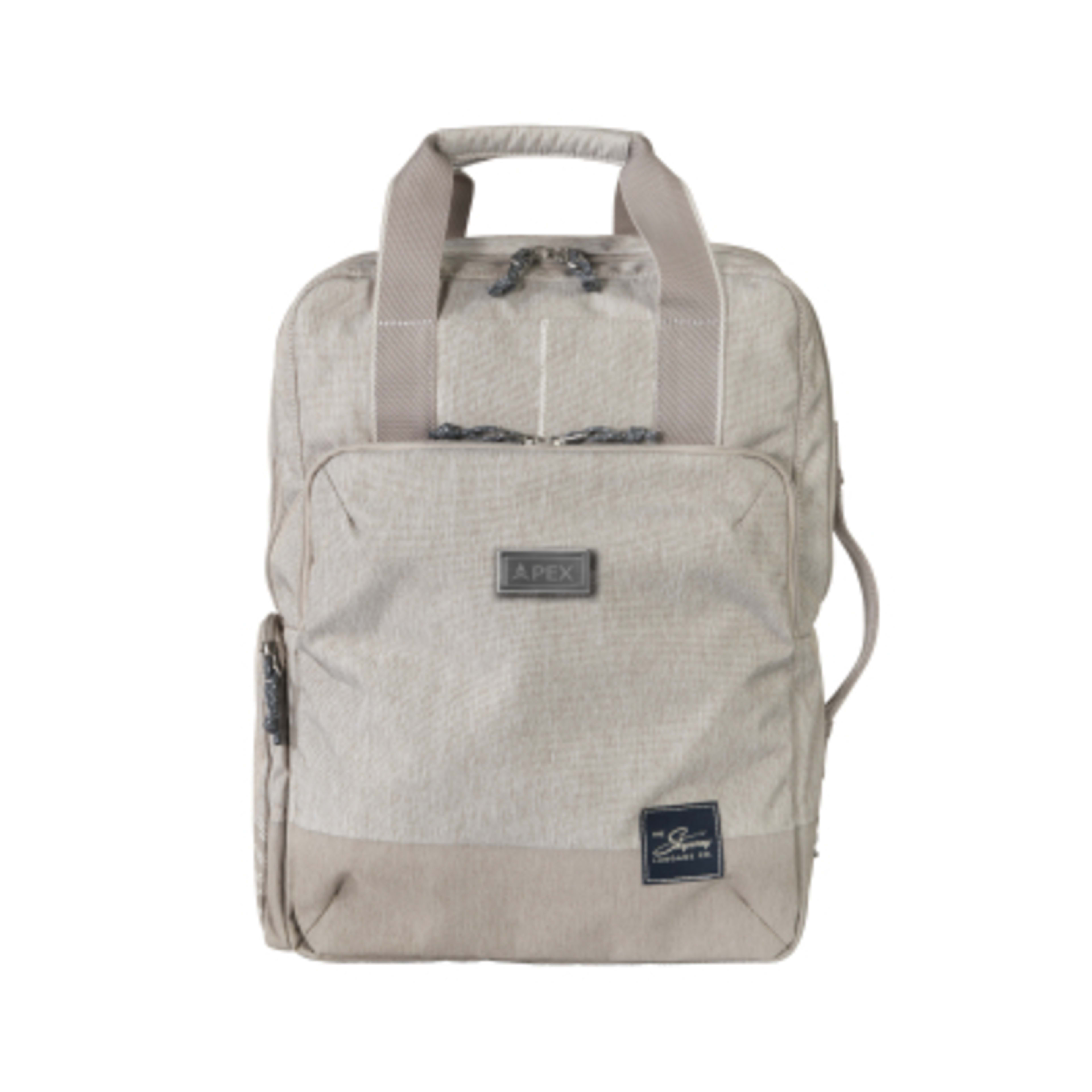 Backpack Deluxe rPET Recycled Polyester - 11 x 16 in - ZIN/Gray - Laser - product view 1