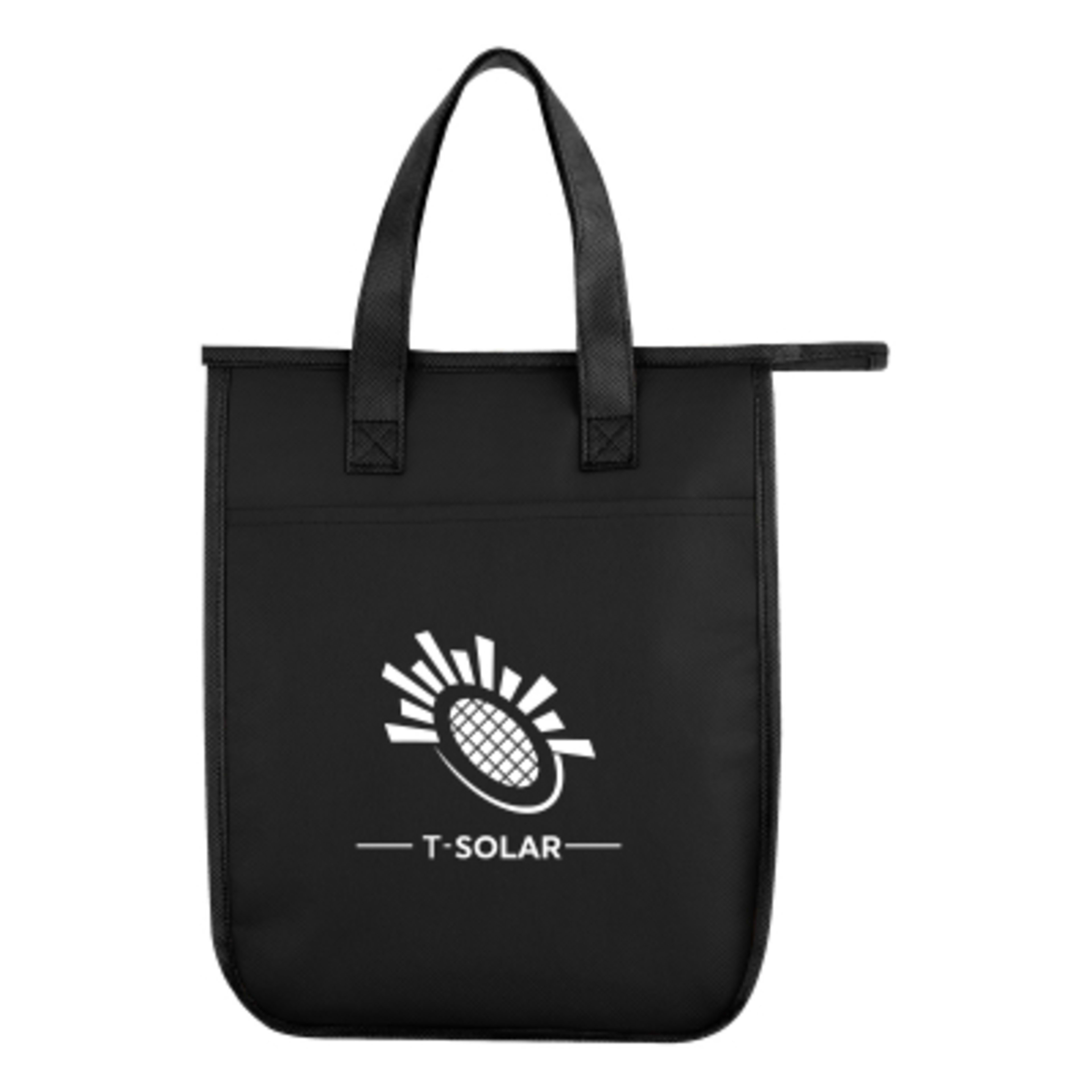 Cooler Bag Laminated Non-Woven Water-Resistant - 6 Can - Black - Silkscreen - product view 1