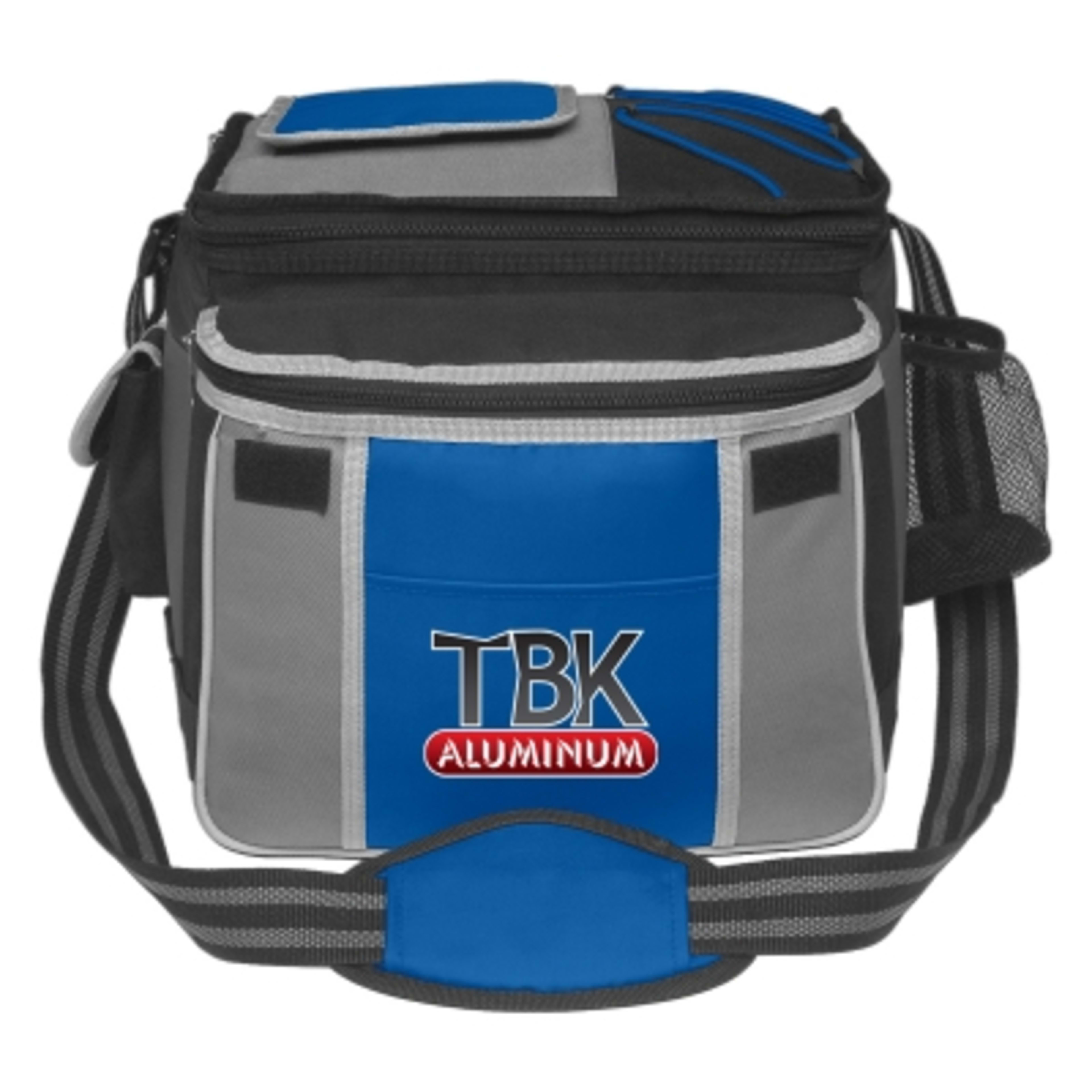 Insulated Cooler Bag Flip-Top Nylon Polyester - 11 x 10 x 10 in - Royal - Colorbrite - product view 2