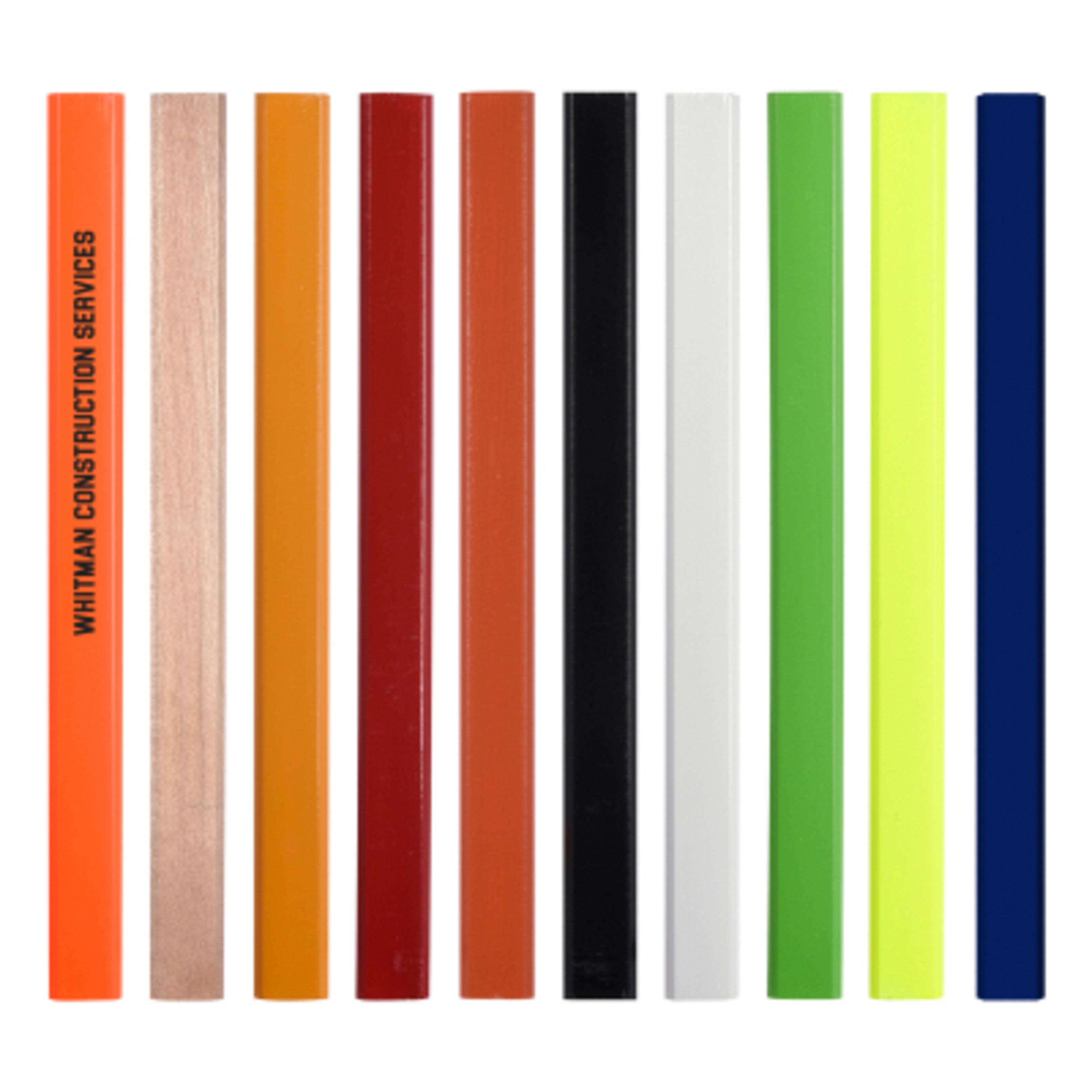 Carpenter Pencil Flat Barrel Medium Core Wood - 7 in - Group Shot - product view 2