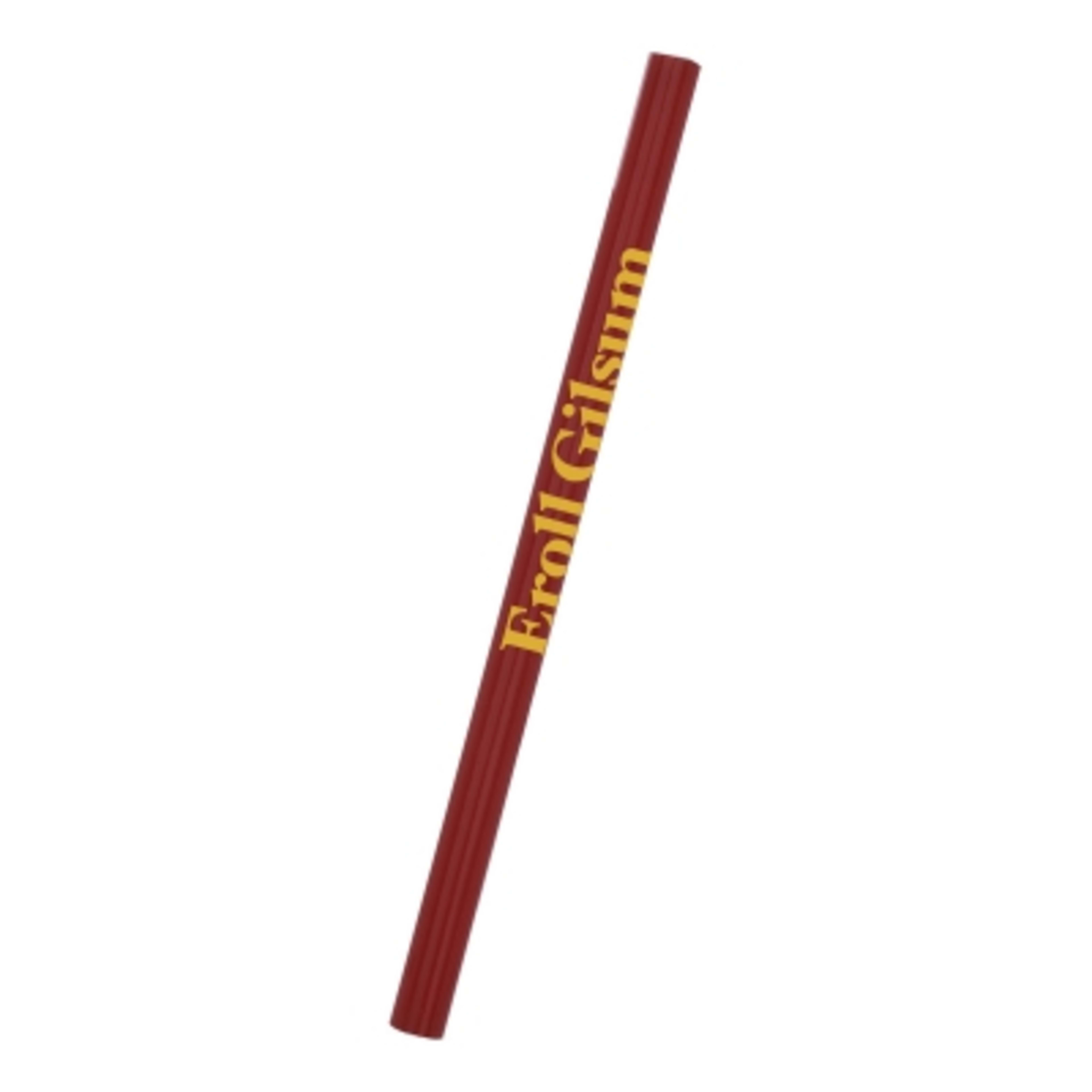 Pencil Jumbo Untipped with Oversized Barrel - 7 in - Red - Silkscreen - promotional product with custom logo