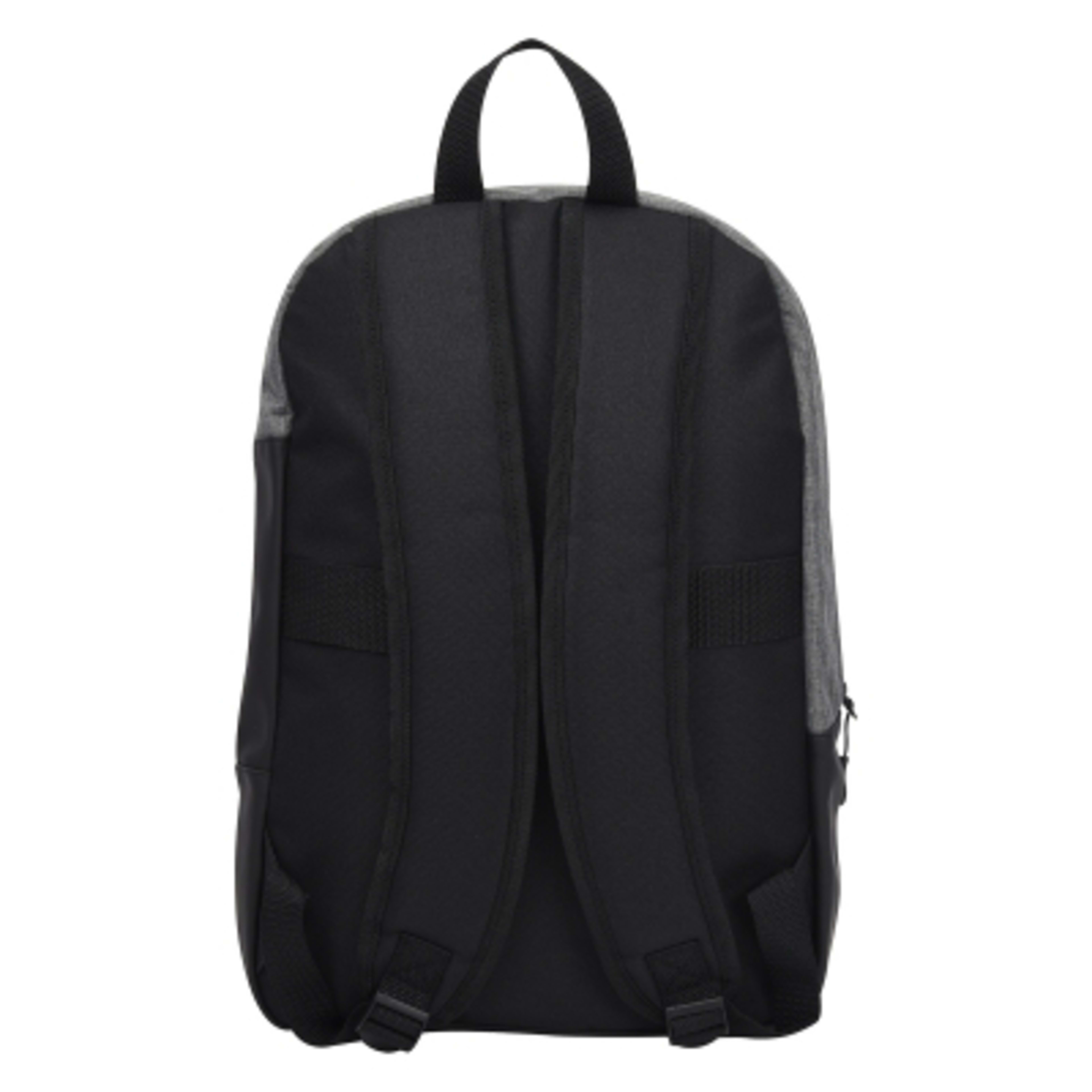 Backpack Laptop Polycanvas with Padded Compartment - 11 x 16 x 3 in - Gray/Black - Back - product view 3