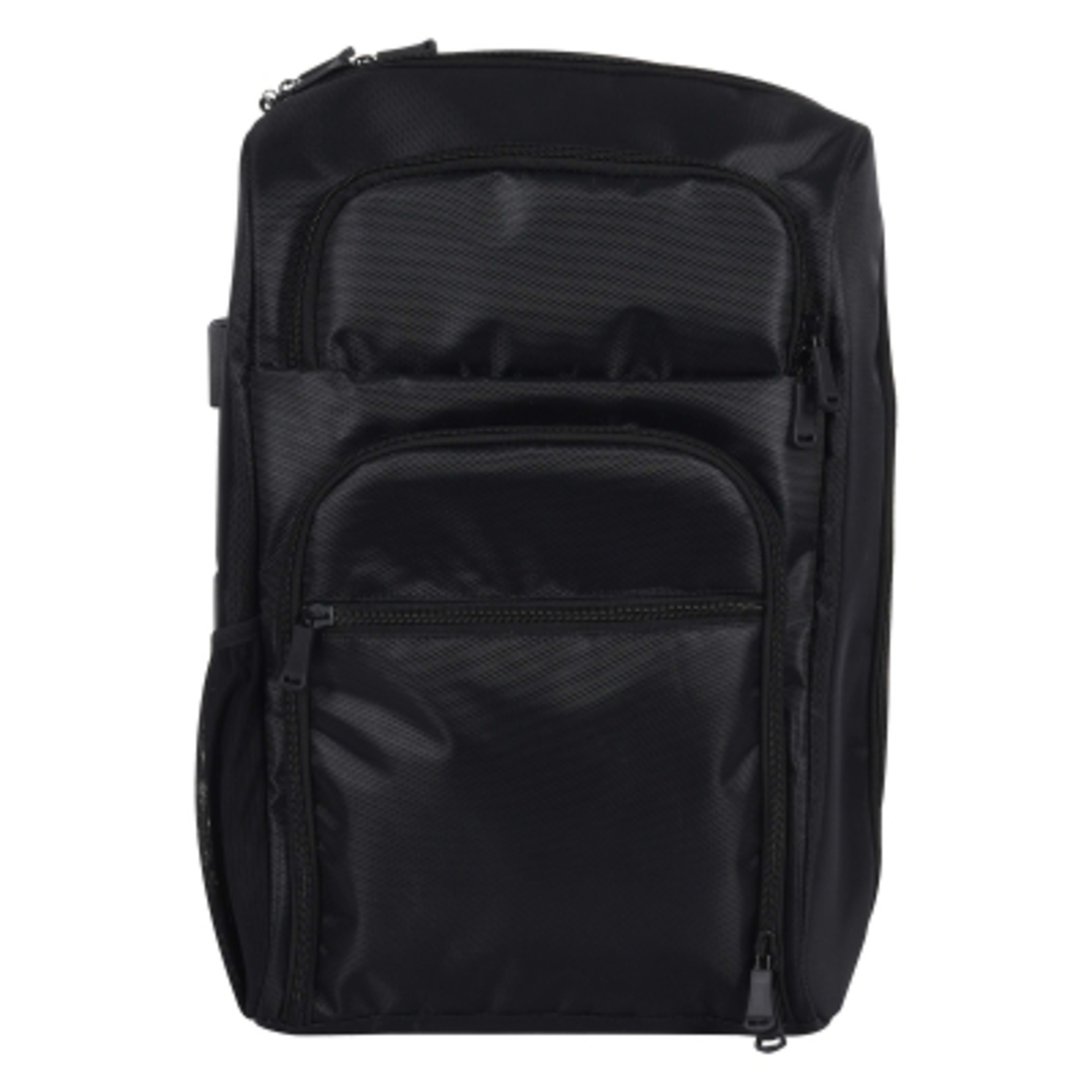 Backpack RFID Laptop Briefcase Polyester Convertible - 11 x 17 x 5 in - Black - Front - product view 10