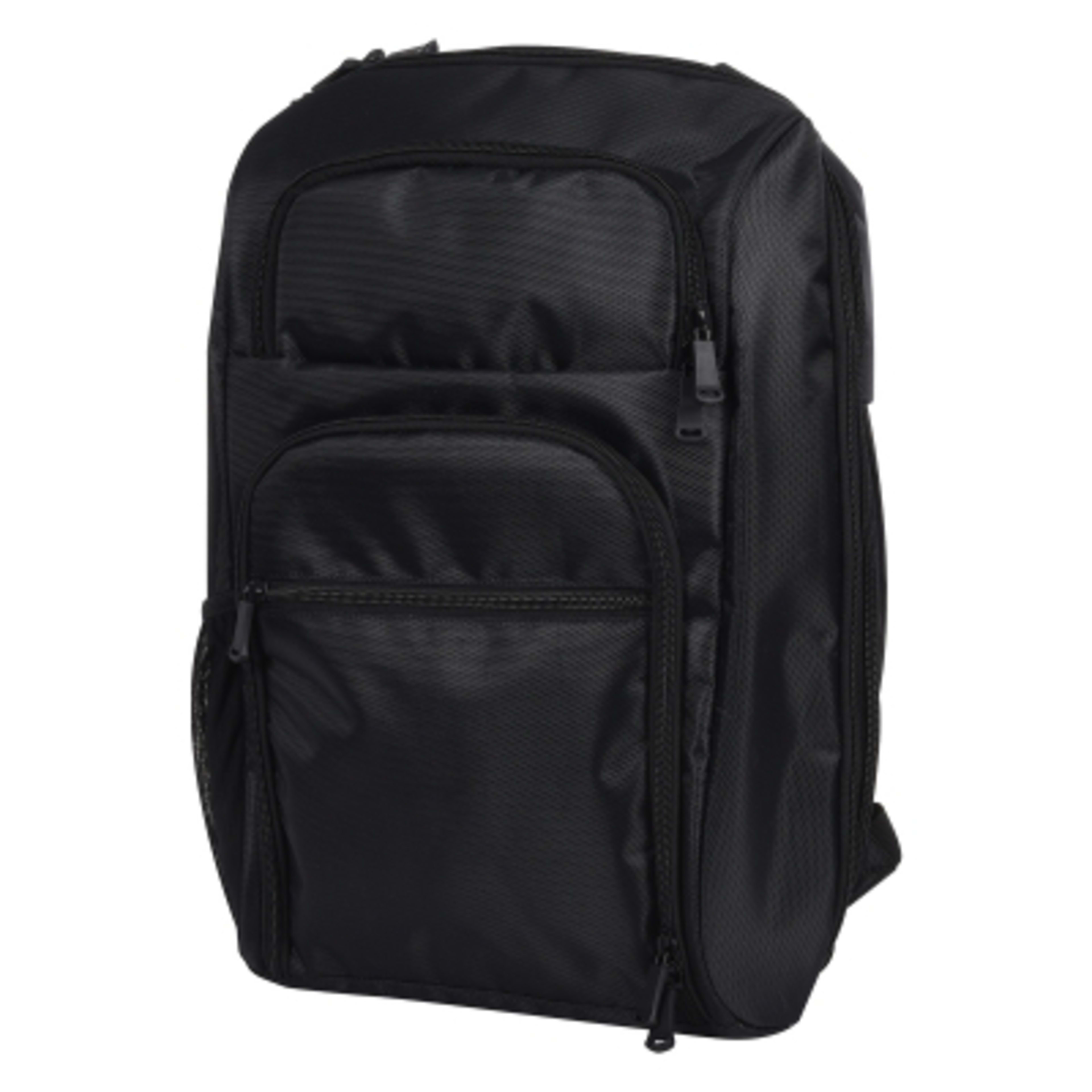 Backpack RFID Laptop Briefcase Polyester Convertible - 11 x 17 x 5 in - Black - Angle - product view 8