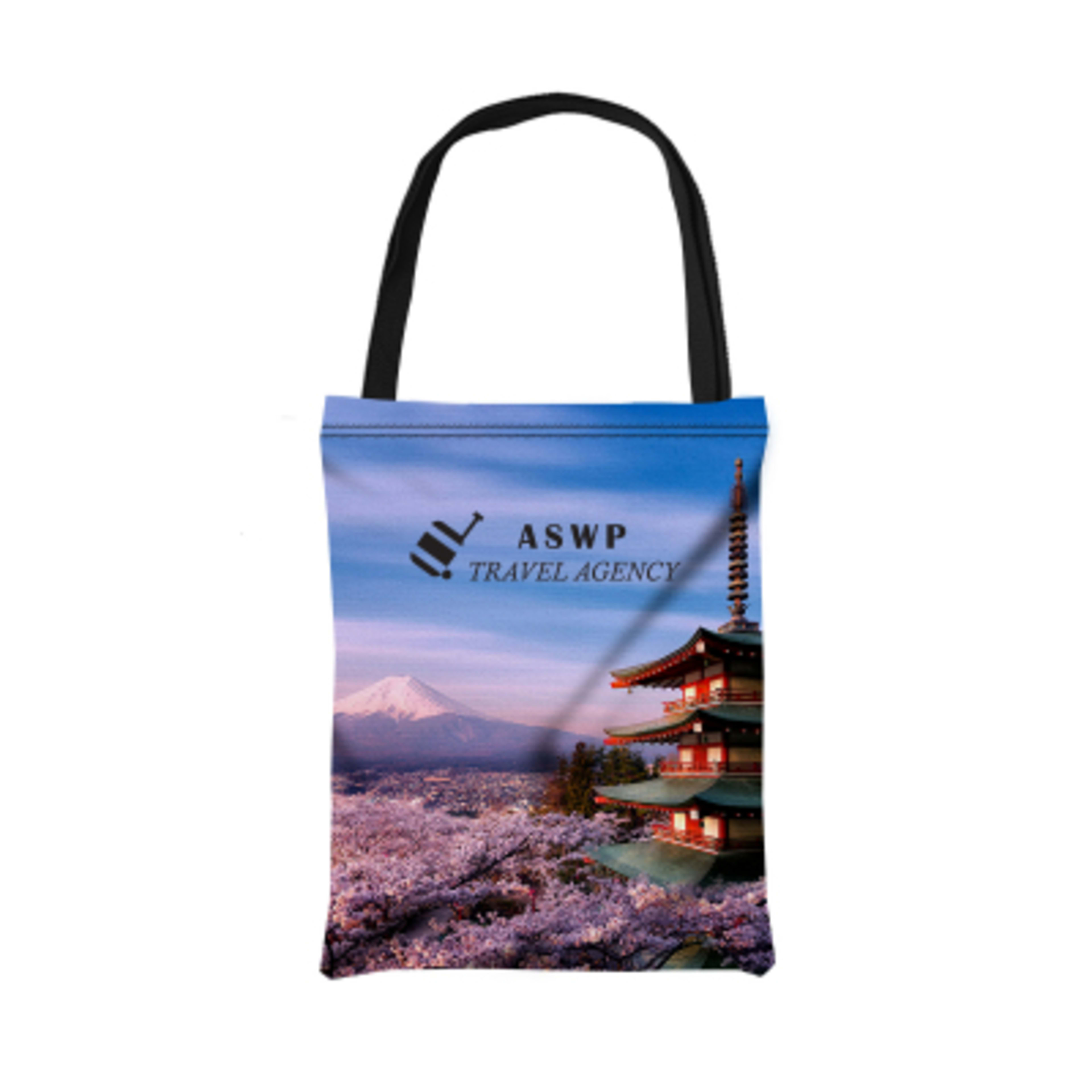 Custom Tote Bag Canvas Natural Cotton Material - 9 x 12 in - Group Shot - promotional product with custom logo