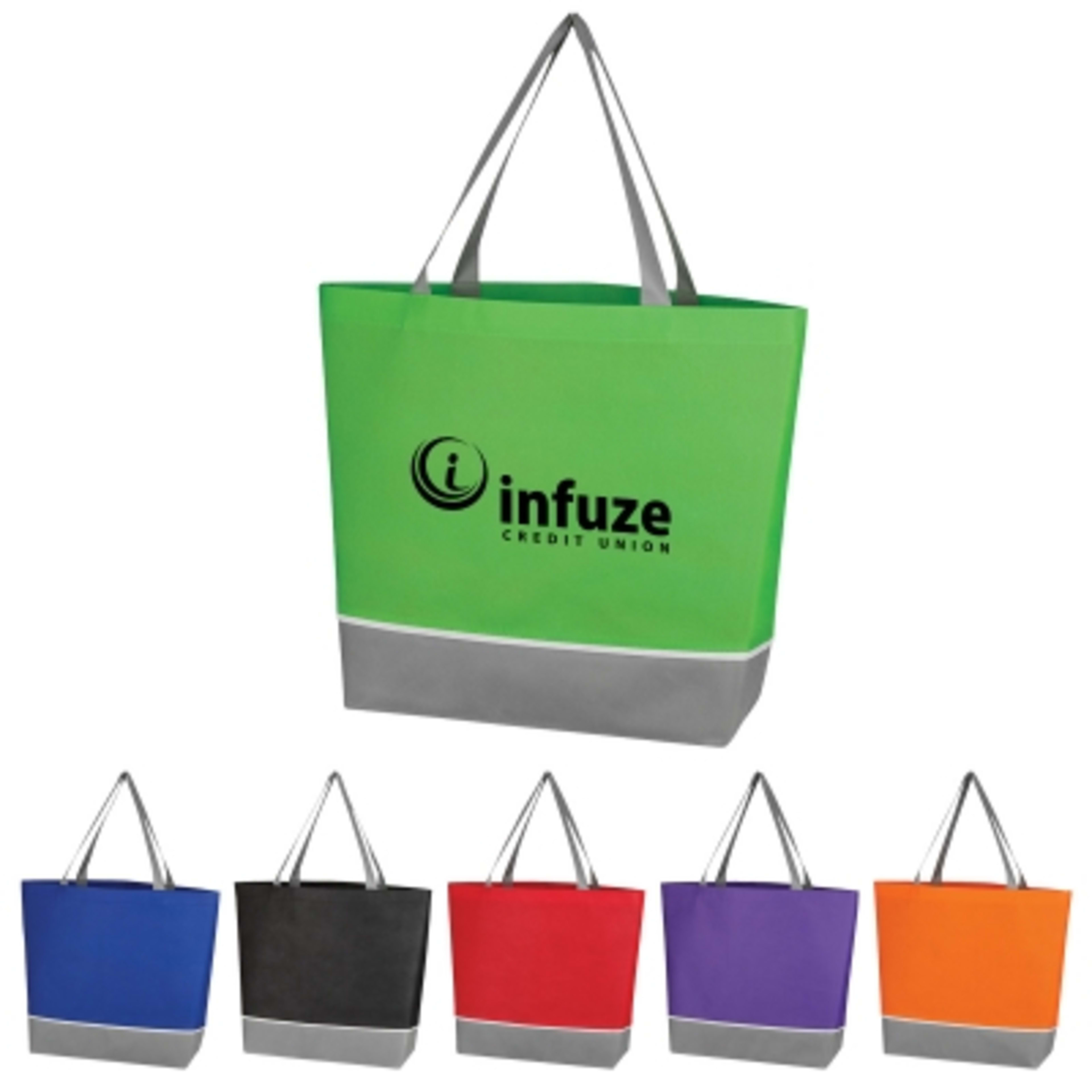 Tote Bag Non-Woven Water-Resistant Polypropylene - 17 x 13 in - Group Shot - product view 3