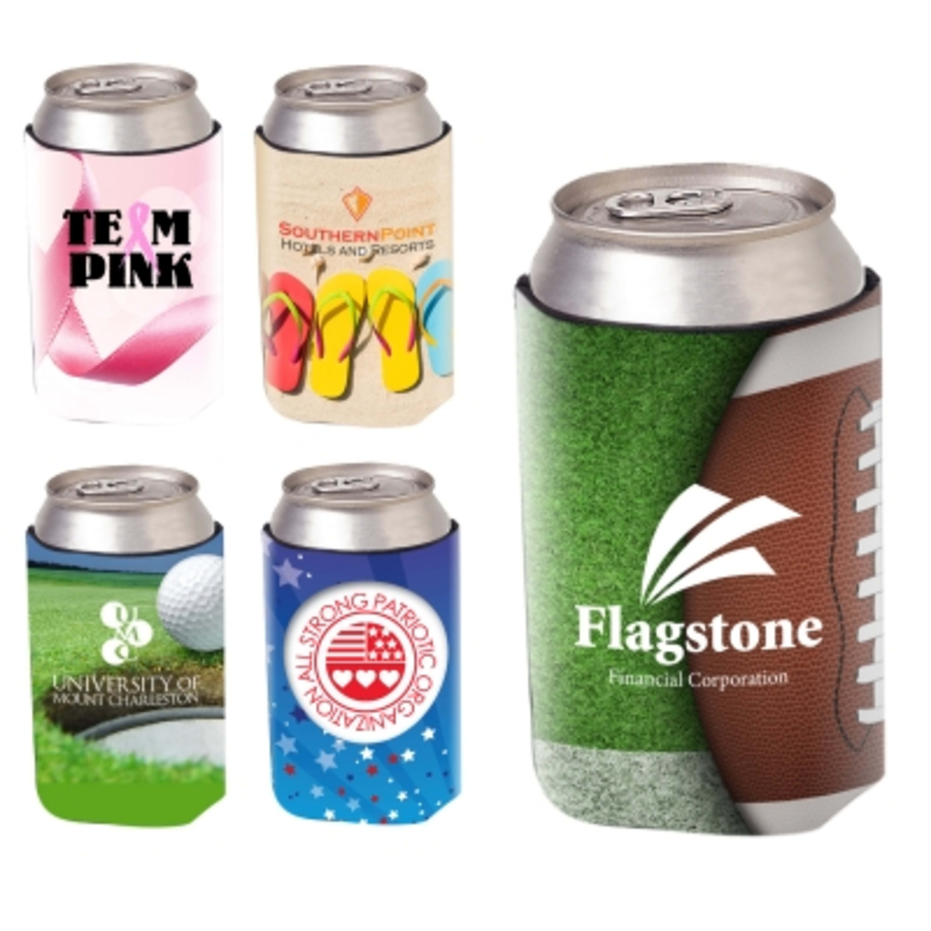 Custom Foam Koozie with Stock Designs - 4 in - Group Shot - product view 1