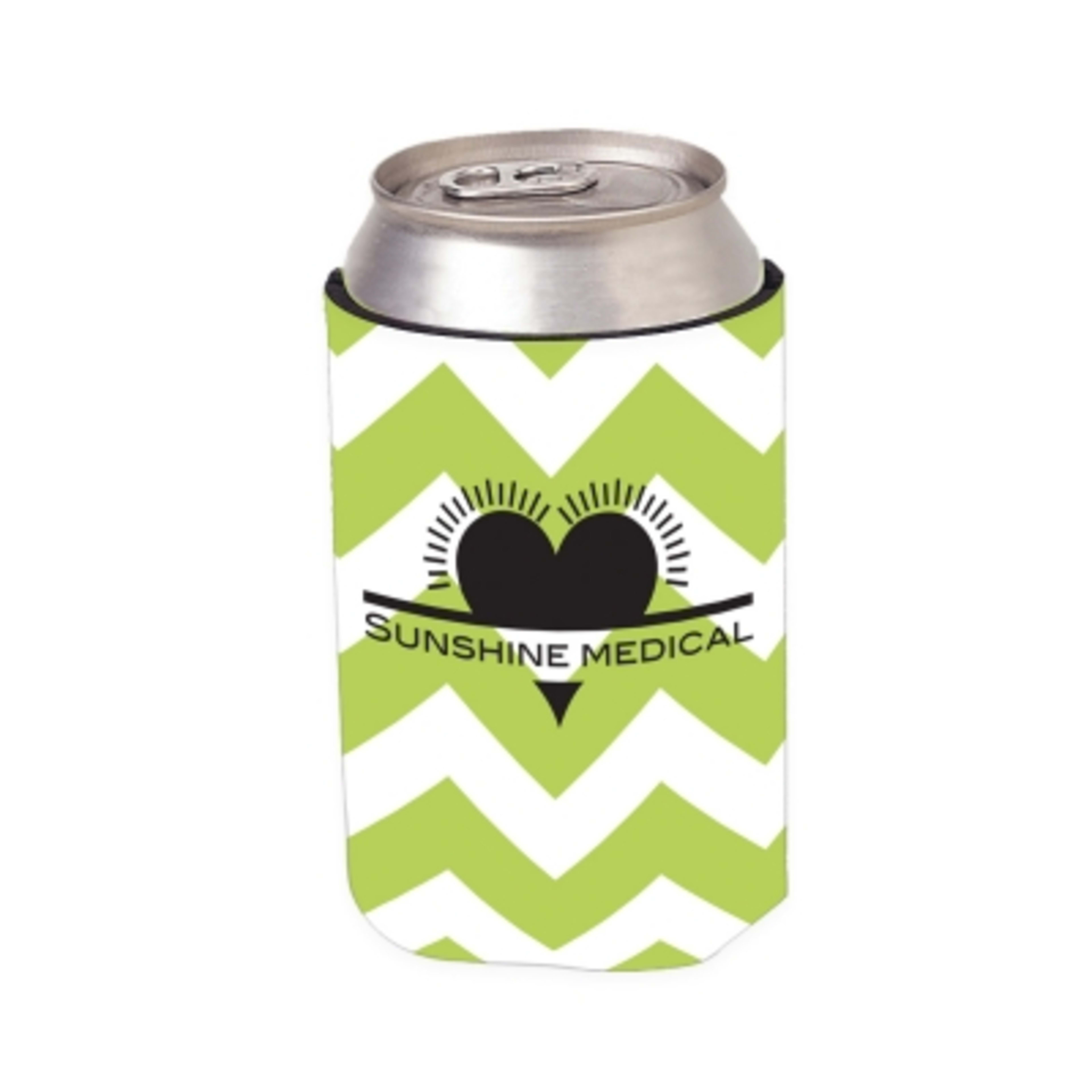 Custom Foam Koozie with Stock Designs - 4 in - White - 4CP Chevron 1 - product view 12