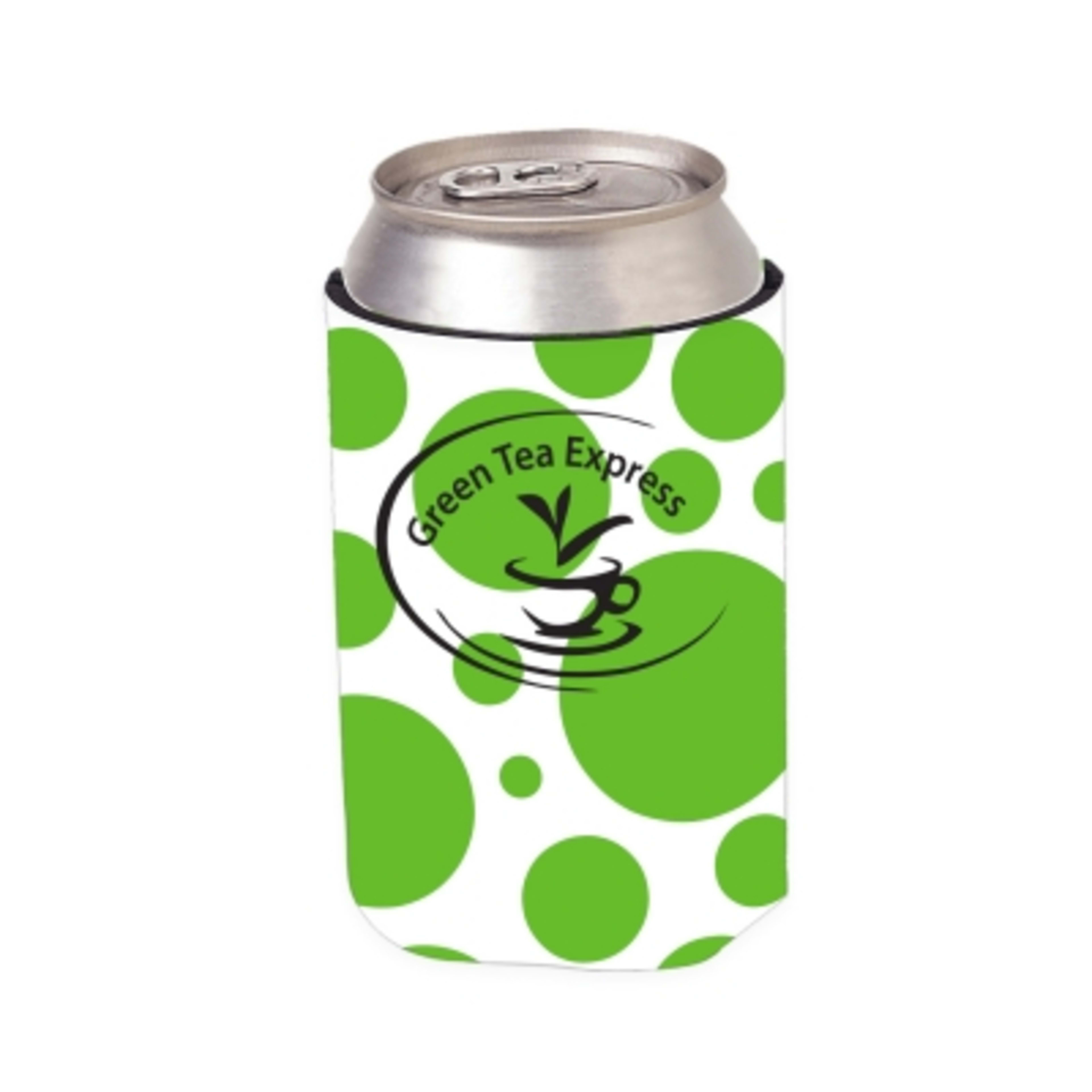 Custom Foam Koozie with Stock Designs - 4 in - White - 4CP Dots 2 - product view 15