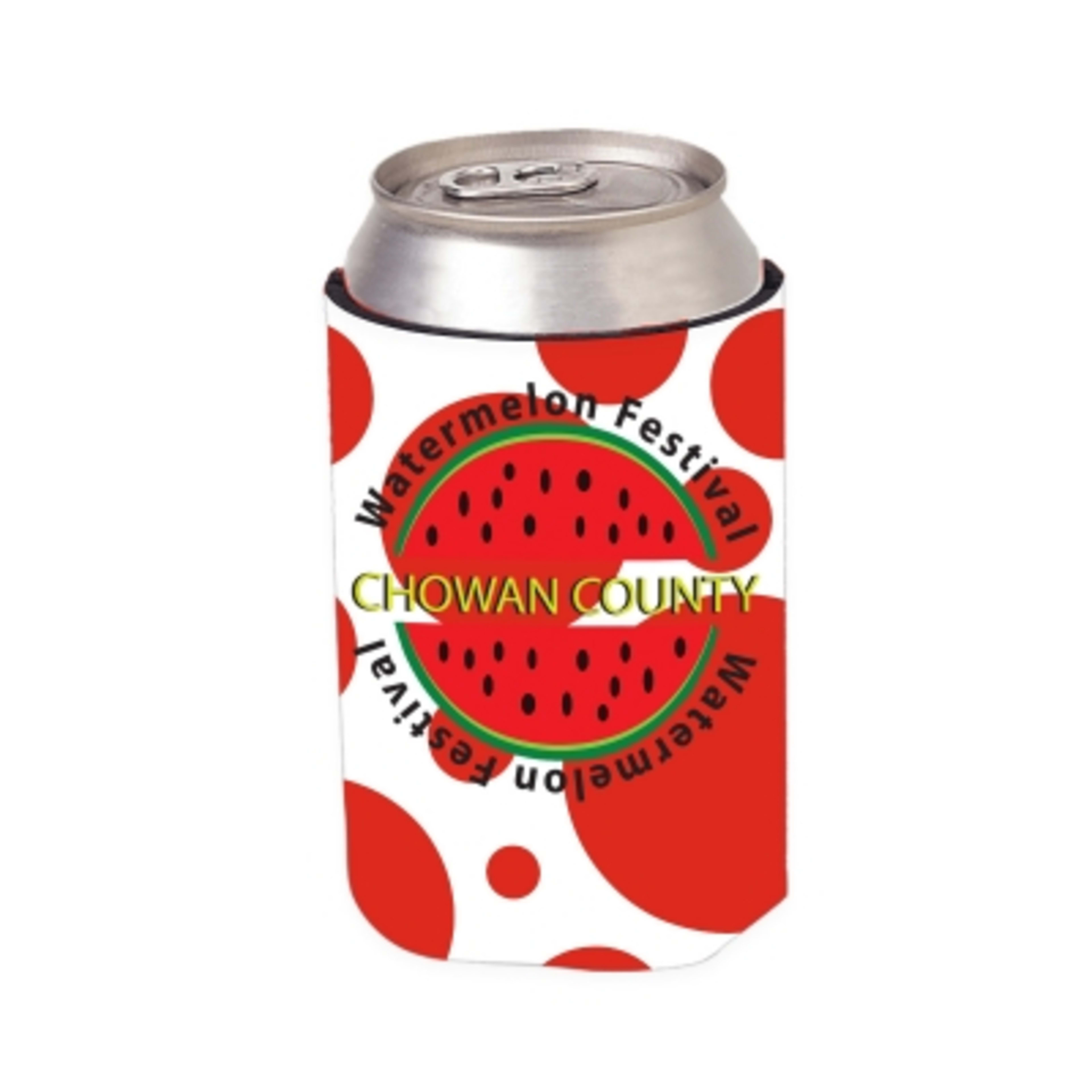 Custom Foam Koozie with Stock Designs - 4 in - White - 4CP Dots 3 - product view 16