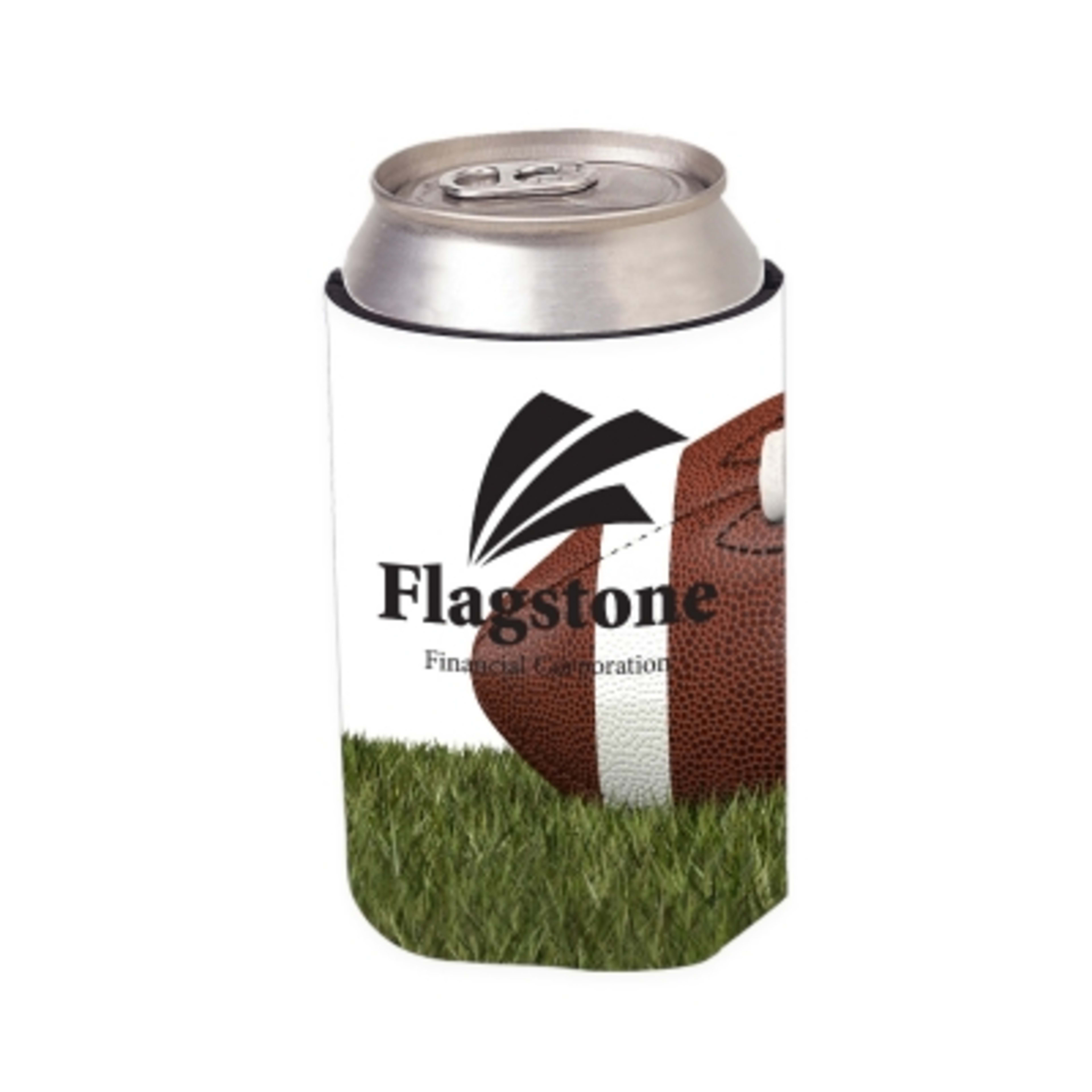 Custom Foam Koozie with Stock Designs - 4 in - White - 4CP Football 2 - product view 18