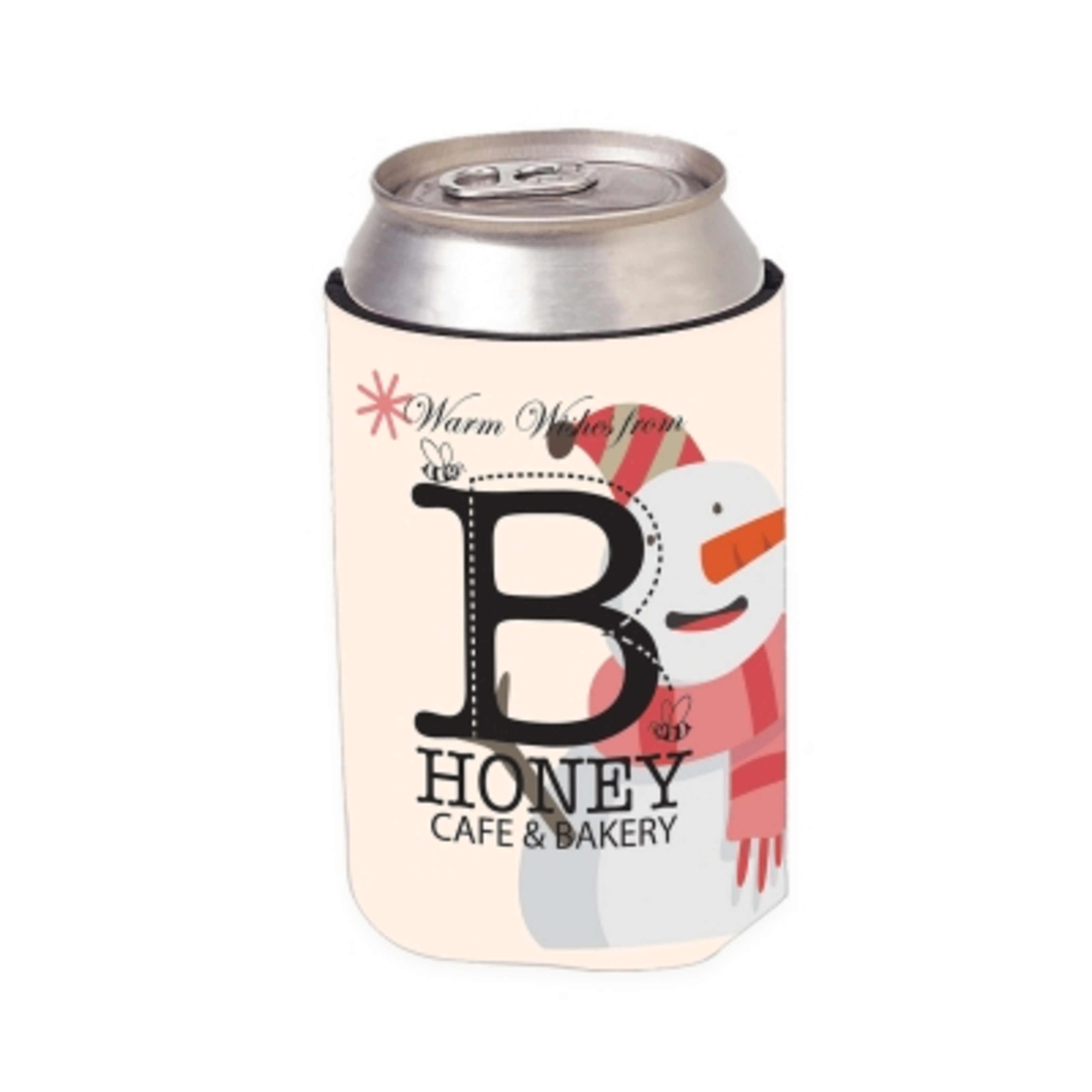 Custom Foam Koozie with Stock Designs - 4 in - White - 4CP Holiday 1 - product view 24