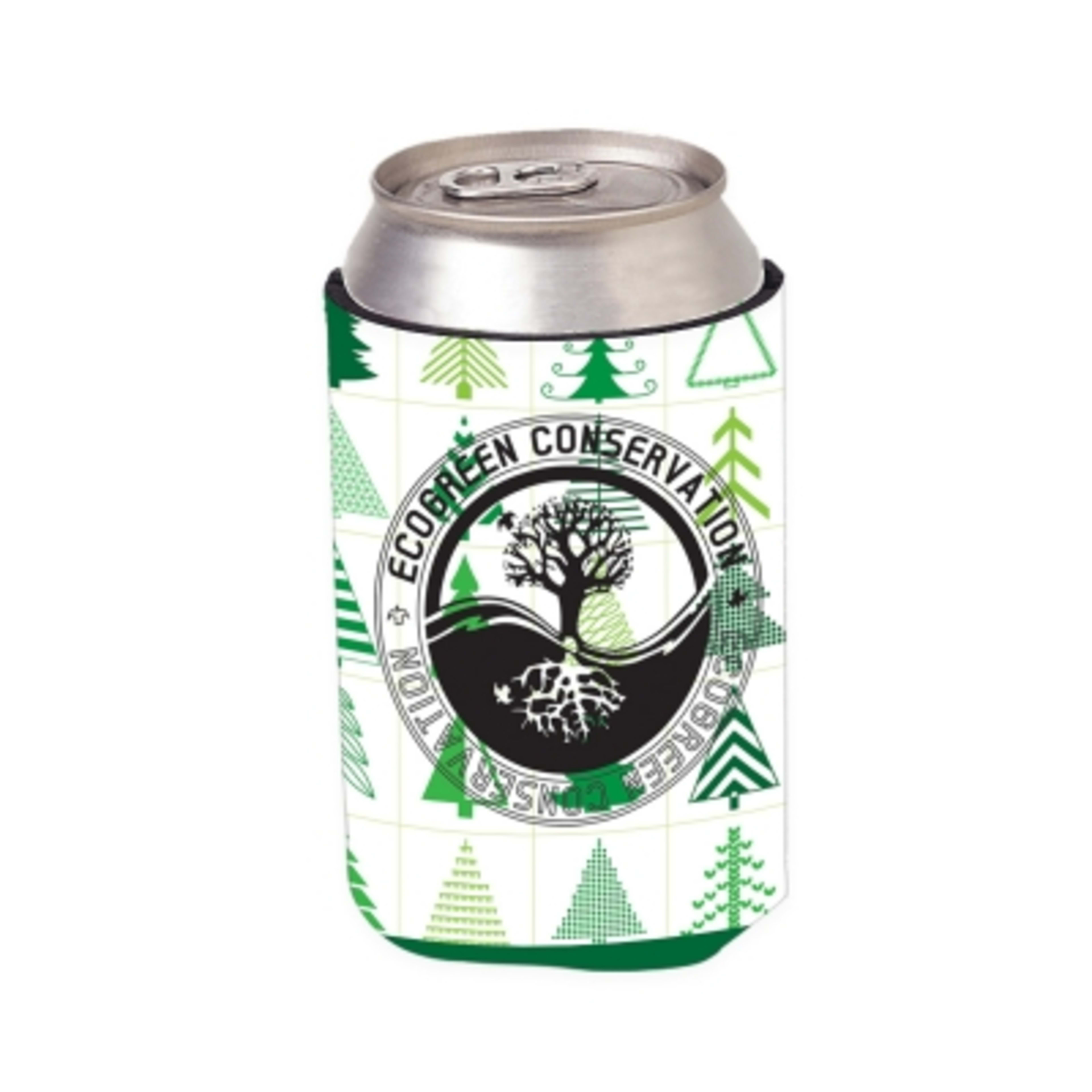 Custom Foam Koozie with Stock Designs - 4 in - White - 4CP Holiday 2 - product view 25