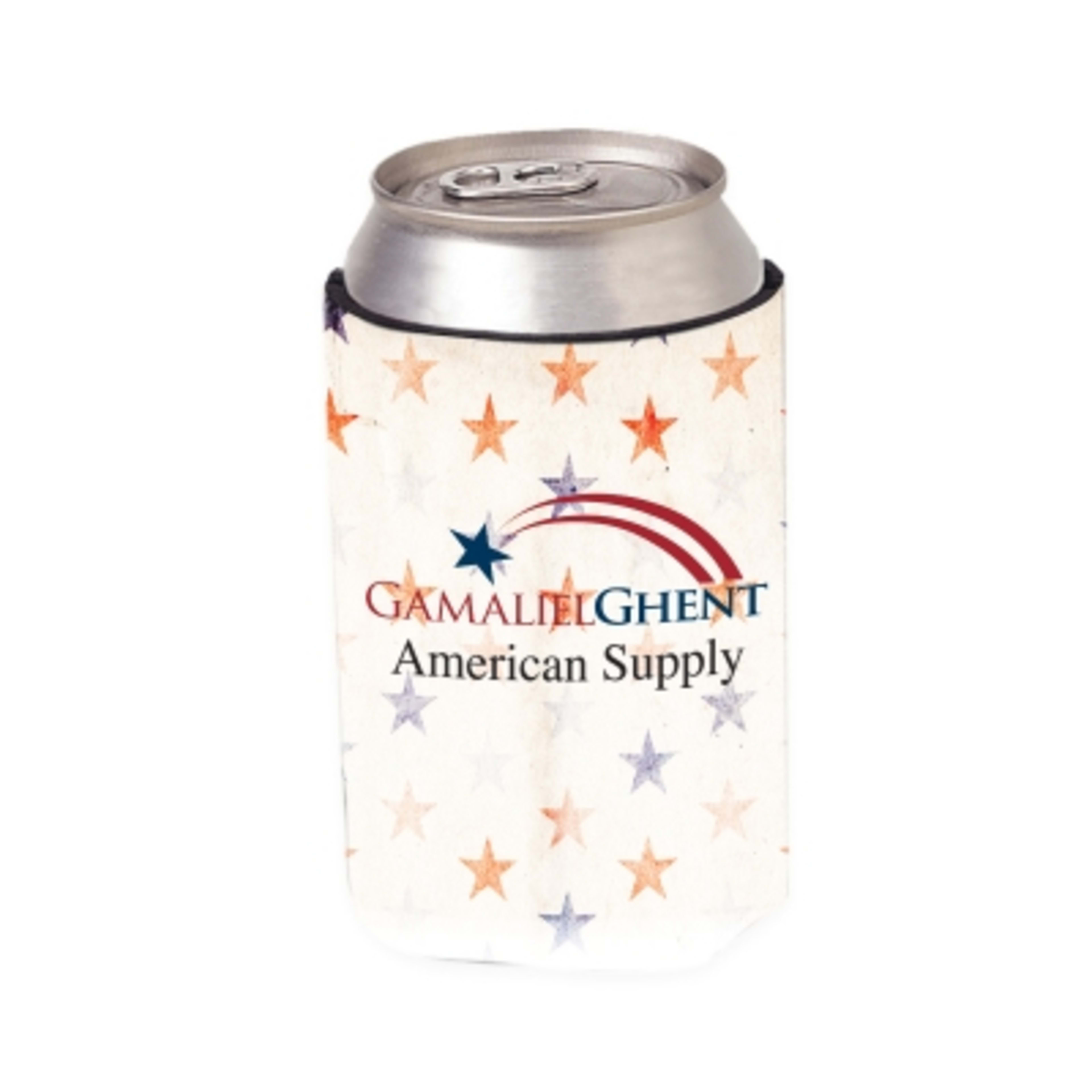Custom Foam Koozie with Stock Designs - 4 in - White - 4CP Patriotic 1 - product view 28
