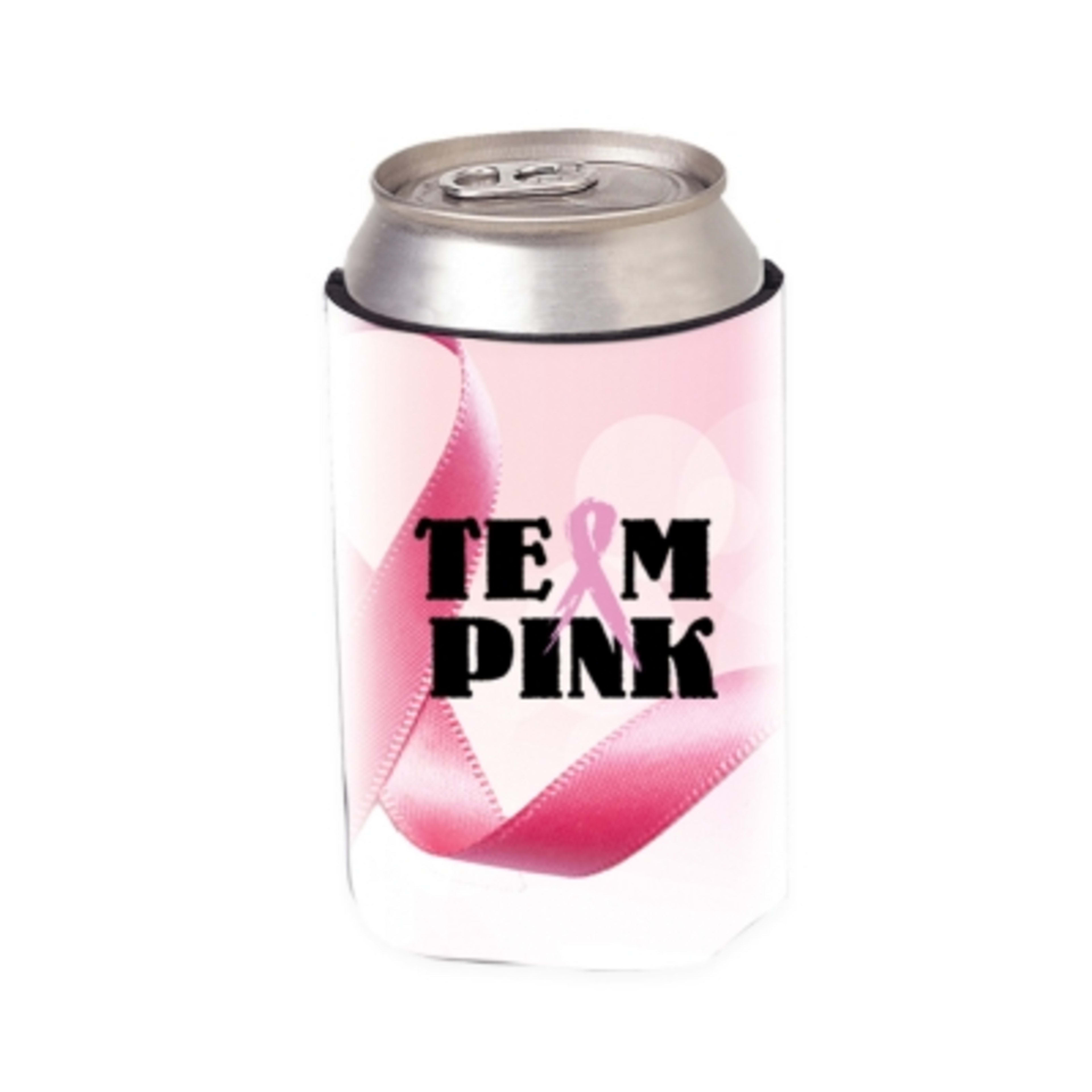 Custom Foam Koozie with Stock Designs - 4 in - White - 4CP Awareness 2 - product view 6