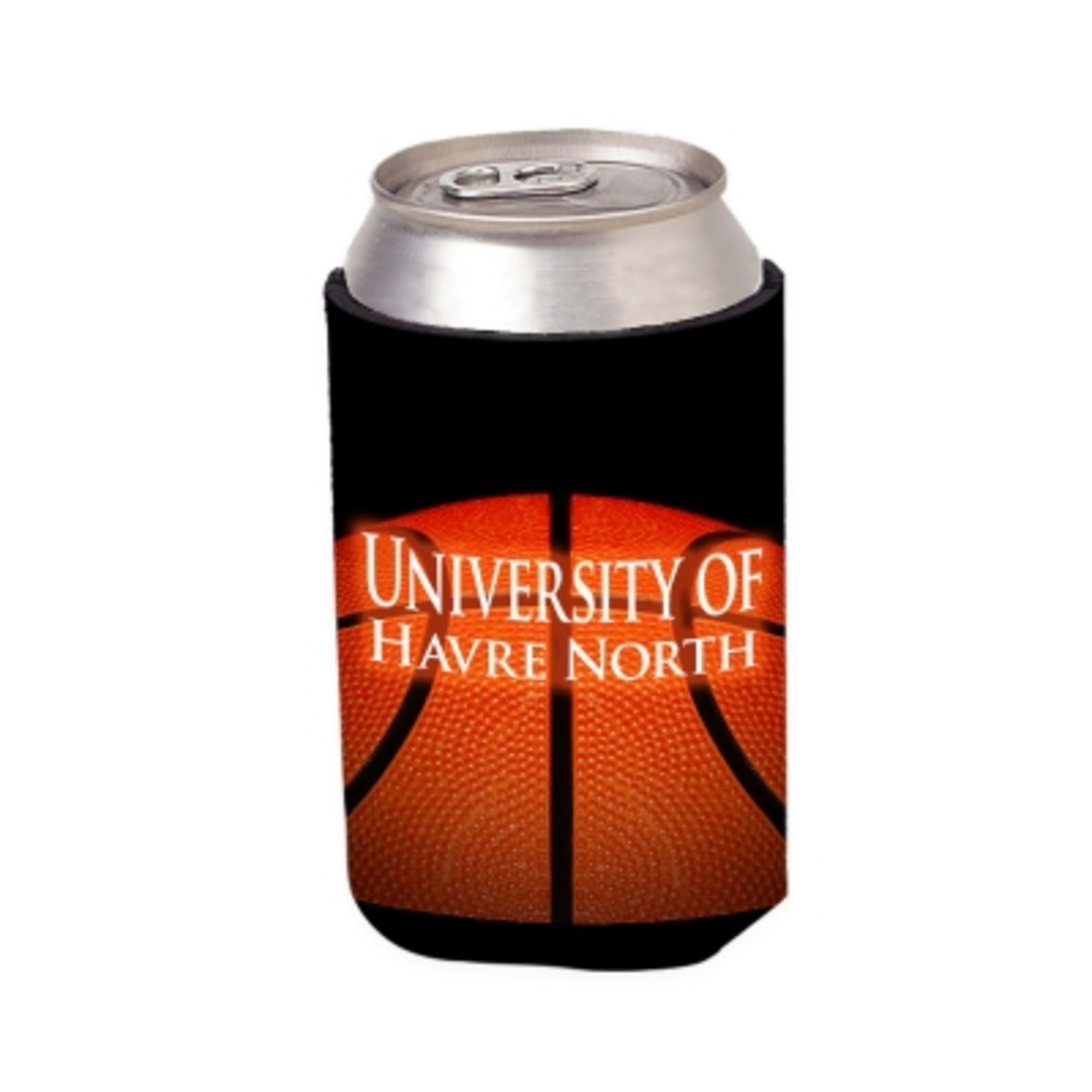 Custom Foam Koozie with Stock Designs - 4 in - White - 4CP Basketball 1 - product view 10