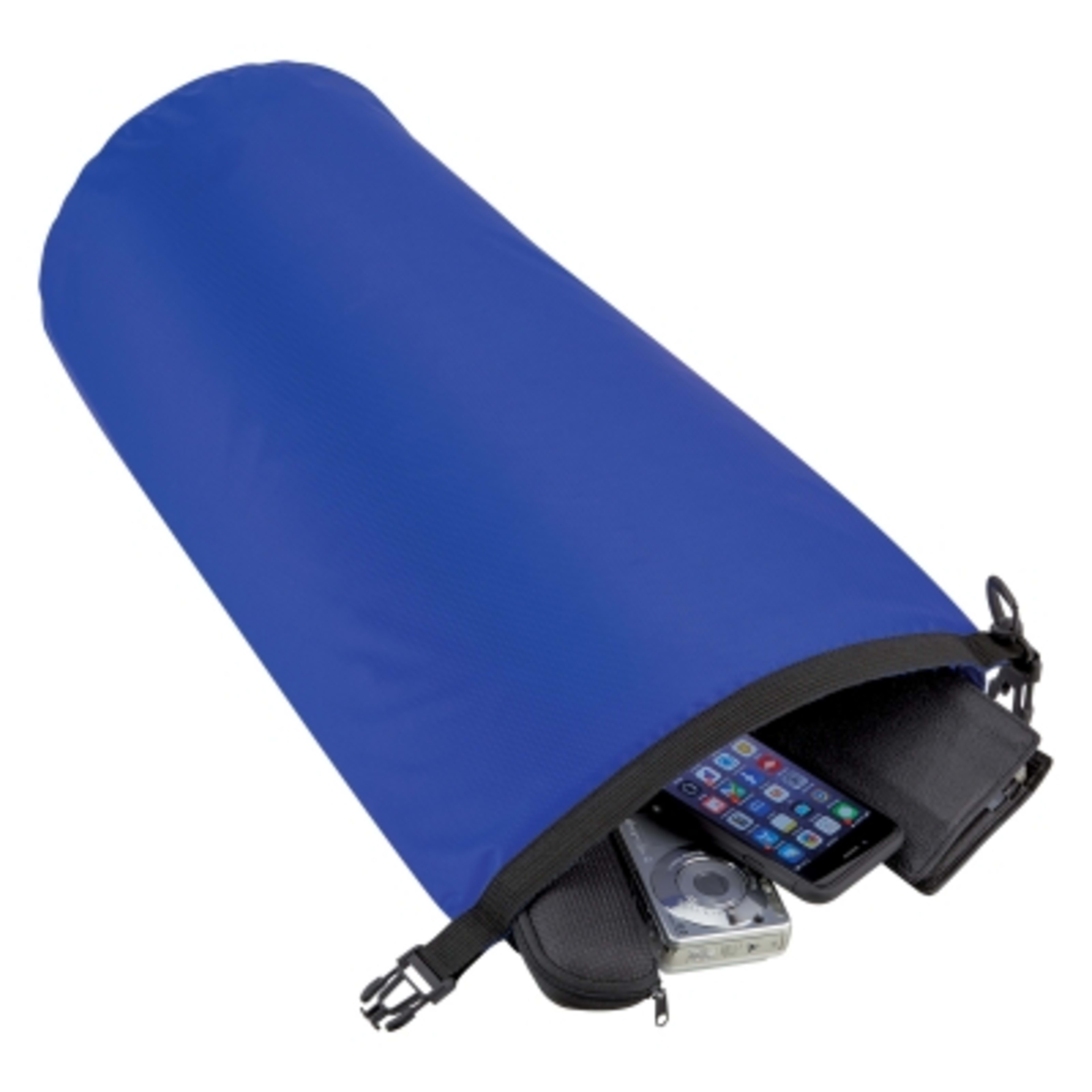 Waterproof Dry Bag Roll Top Closure - 10 Liter - Royal - Propped - product view 5