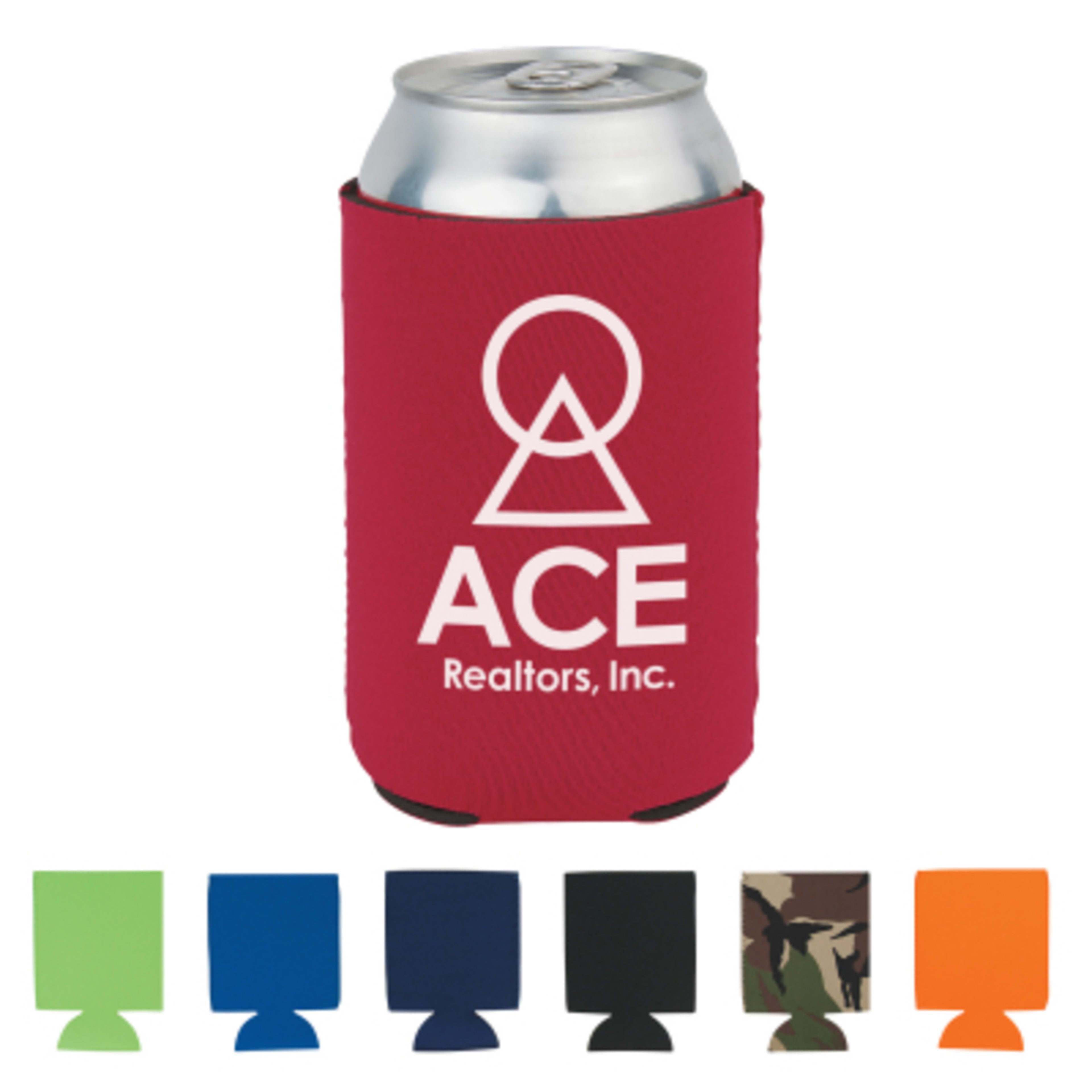 Custom Koozies Neoprene Foldable Can Cooler - 4 in - Group Shot - product view 2