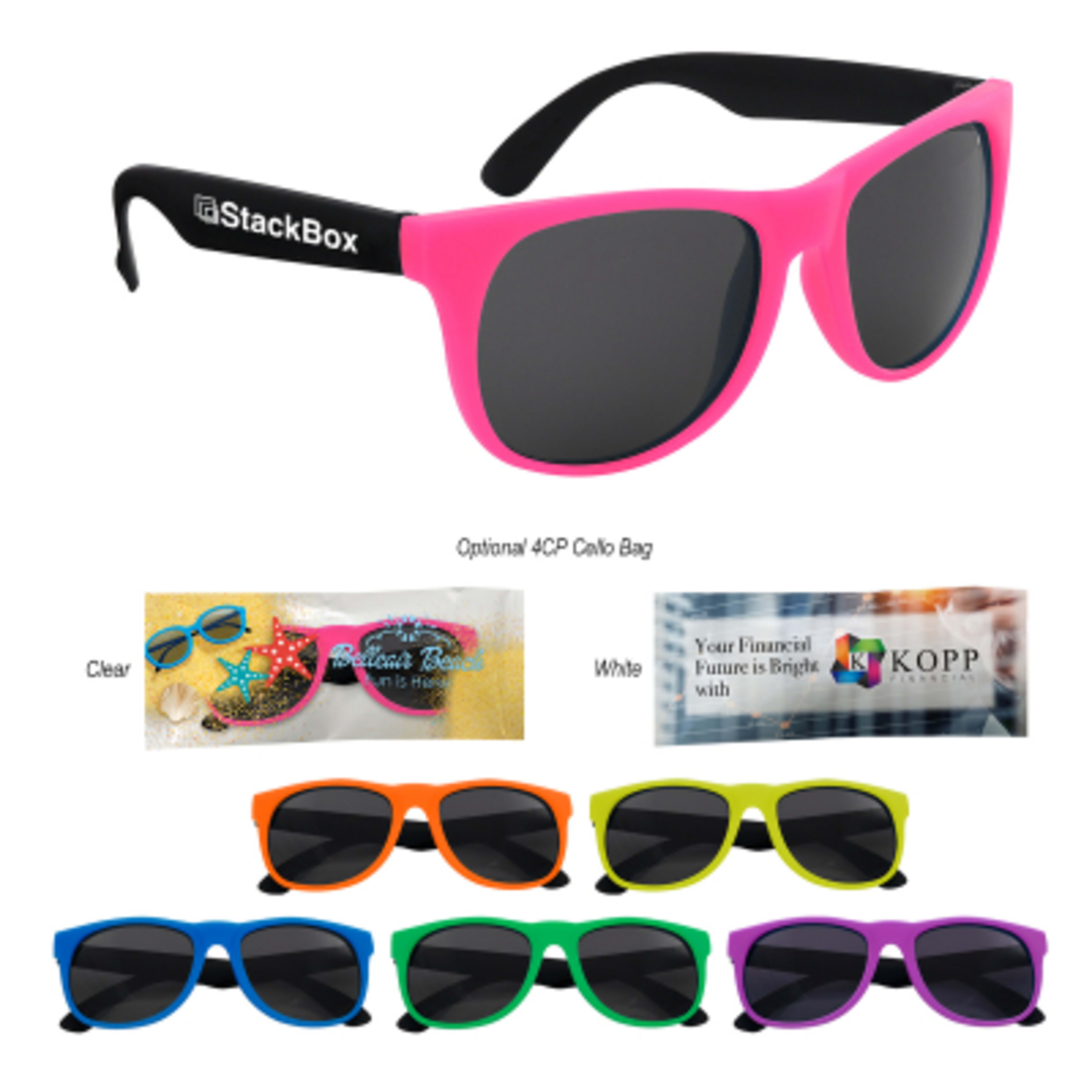 Rubberized Sunglasses with UV400 Protection - Group Shot - product view 4