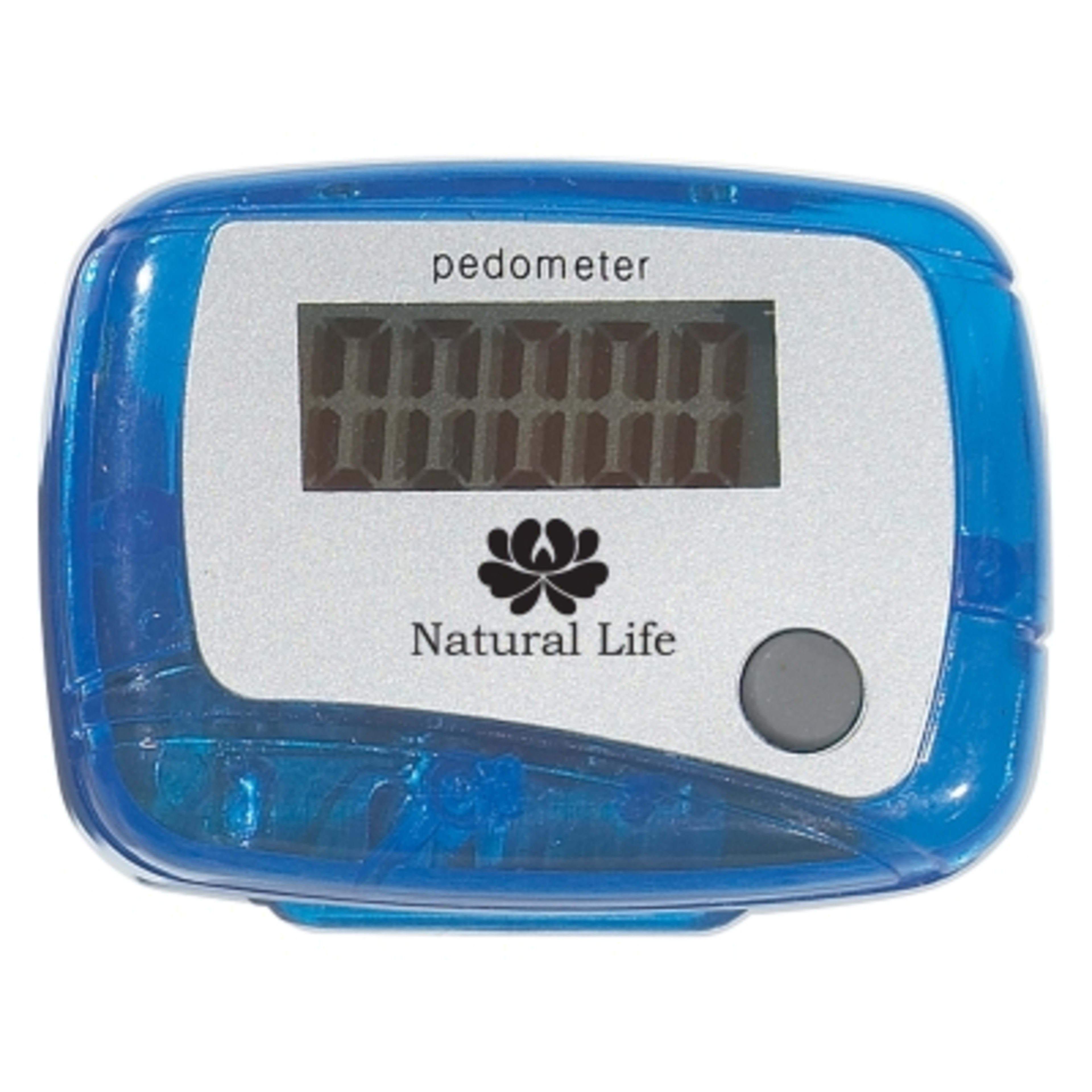 Digital Pedometer with Belt Clip - 1.9 x 1.4 in - TRN/Blue - Padprint - product view 1
