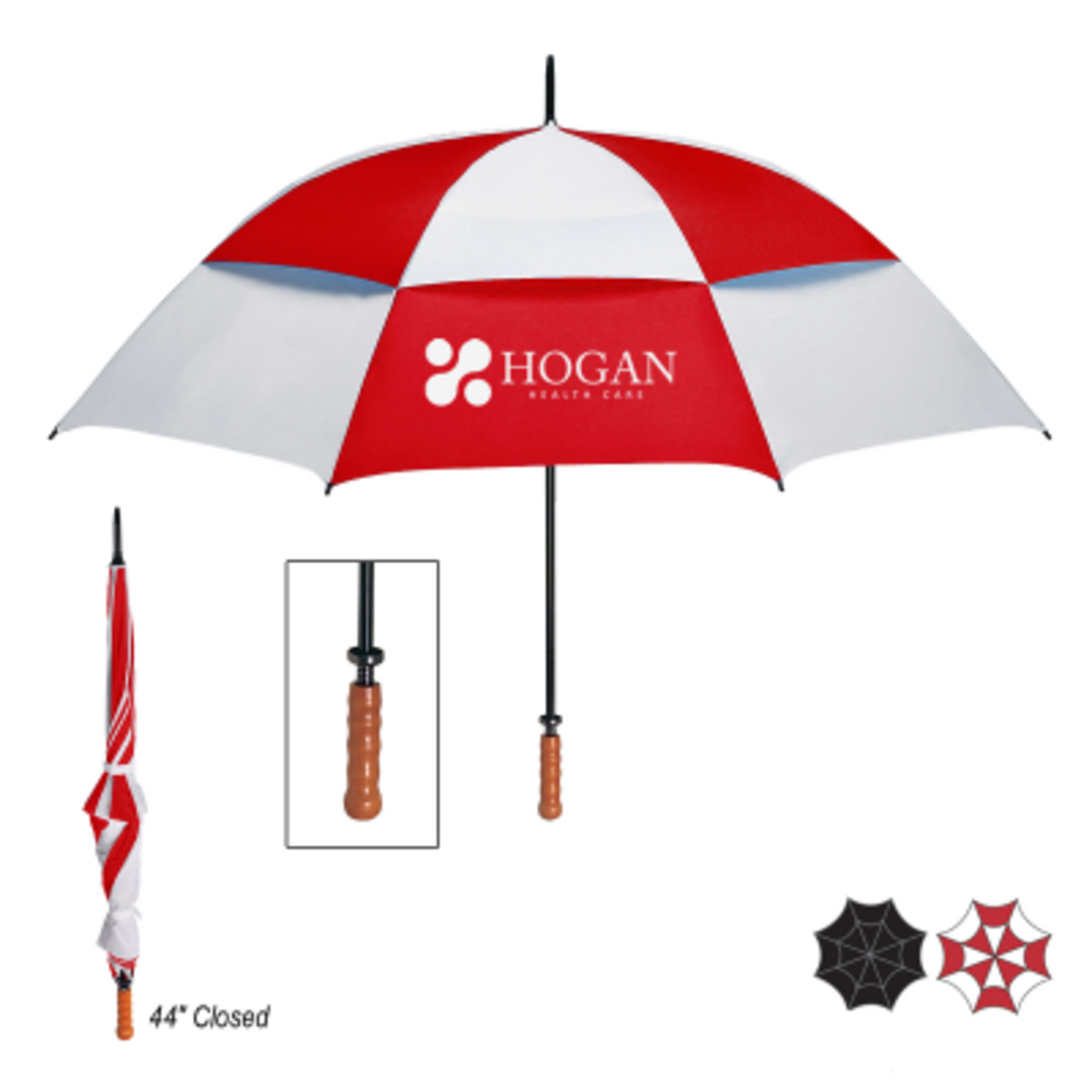 Golf Umbrella Windproof Vented Canopy - 68 in Arc - Group Shot - product view 3
