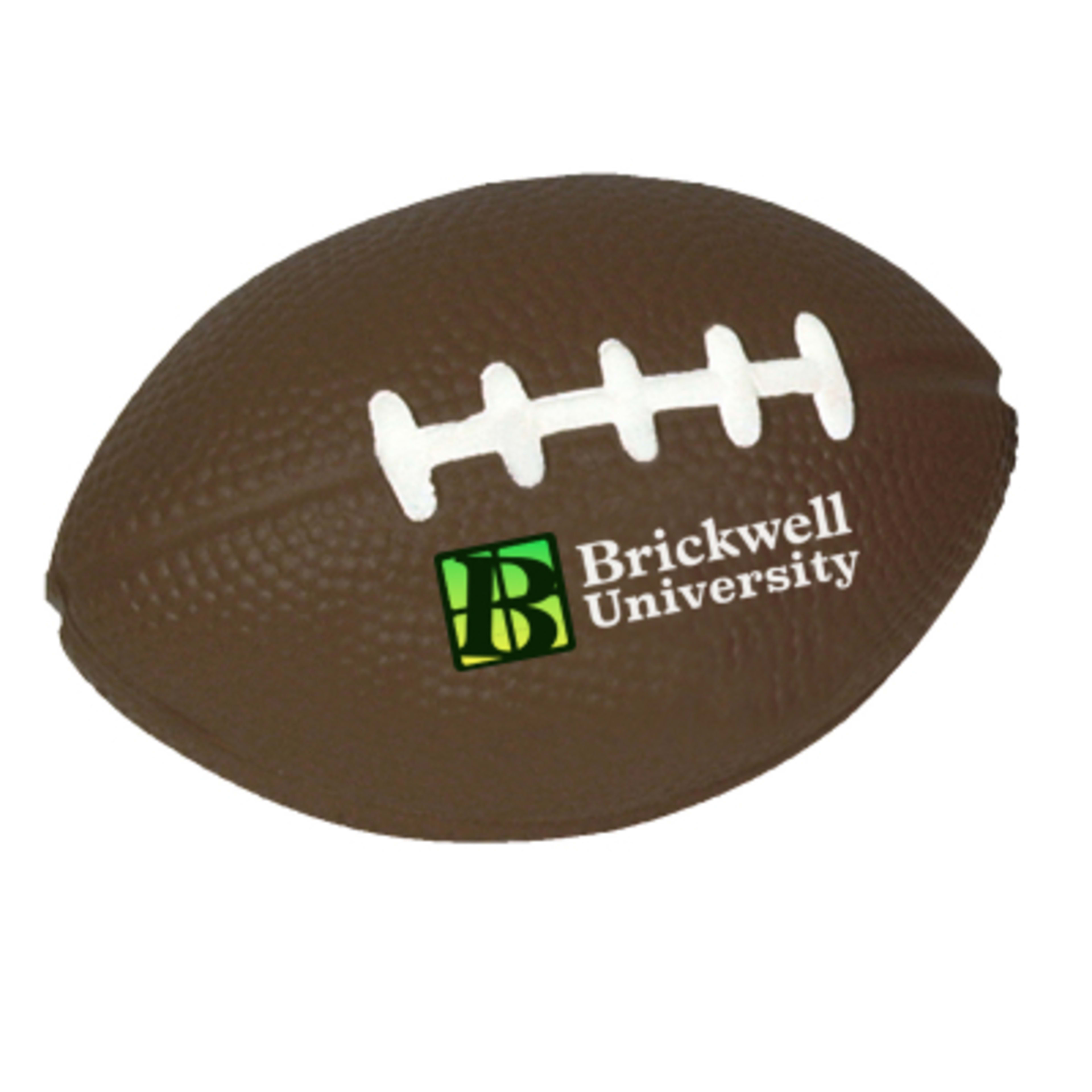 Custom Stress Ball Football Shape Polyurethane - 3.5 x 2 in - Brown - Digibrite - product view 1