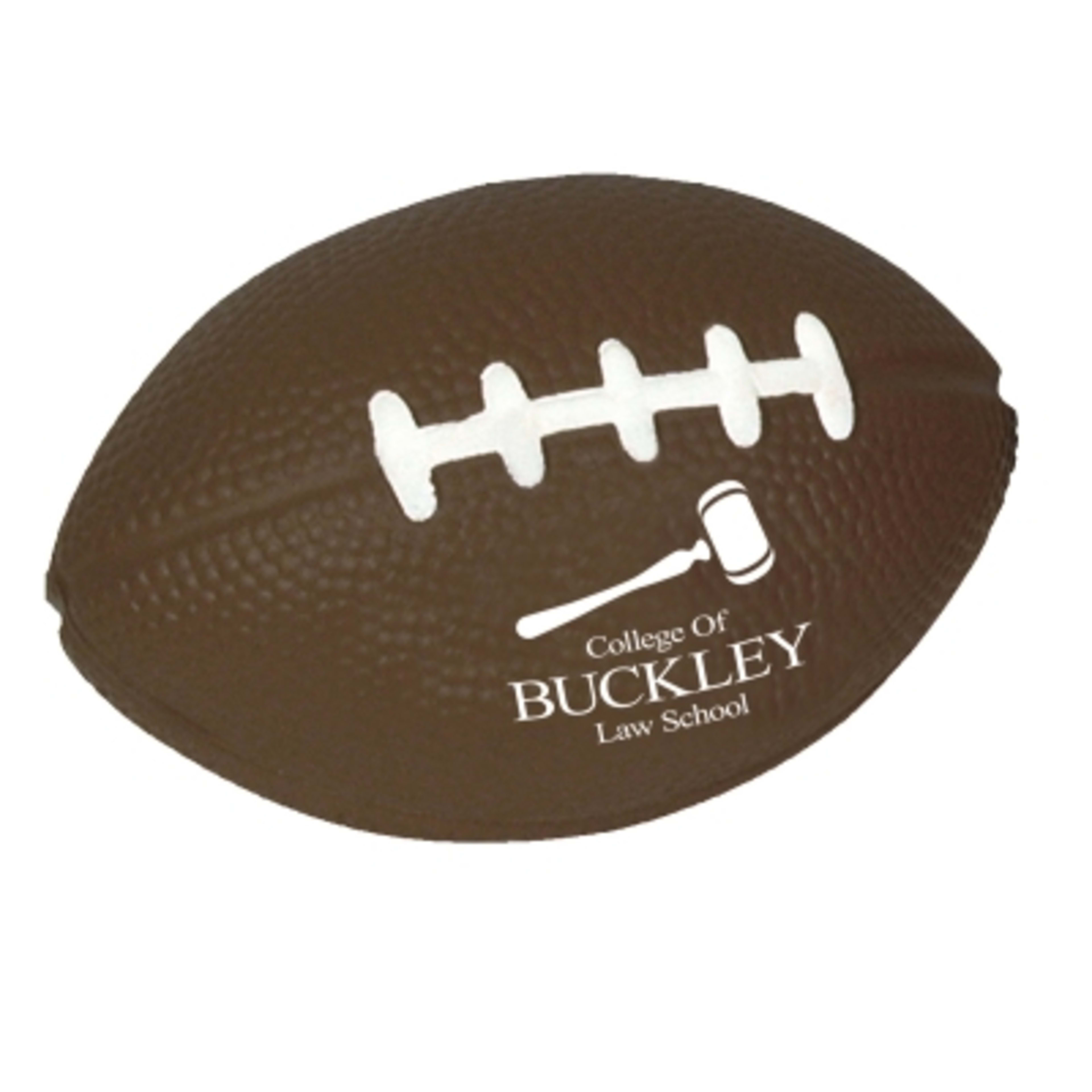 Custom Stress Ball Football Shape Polyurethane - 3.5 x 2 in - Brown - Padprint - product view 2