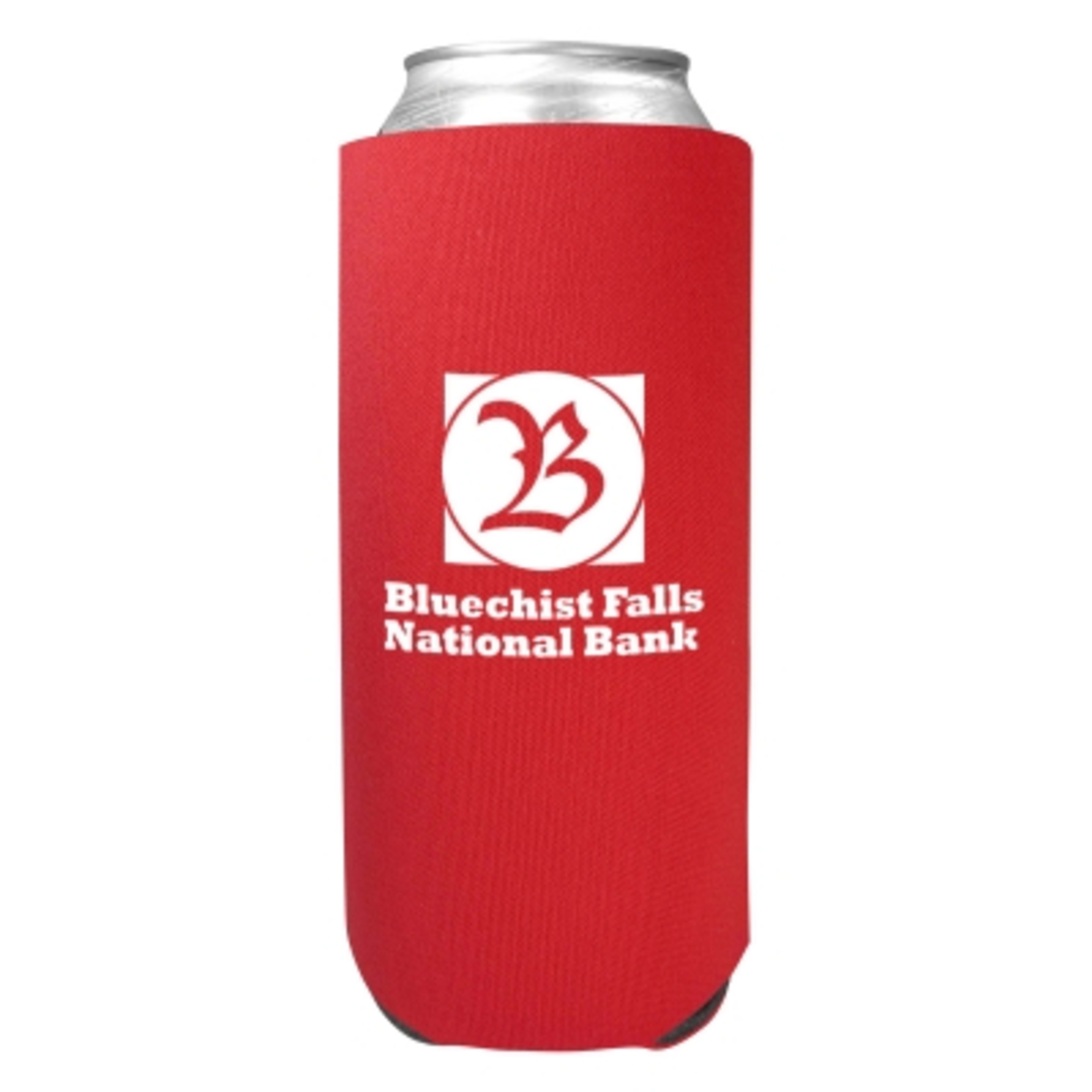 Tall Boy Coolie High Density Foam Foldable - 24 oz - Red - Silkscreen - product view 1