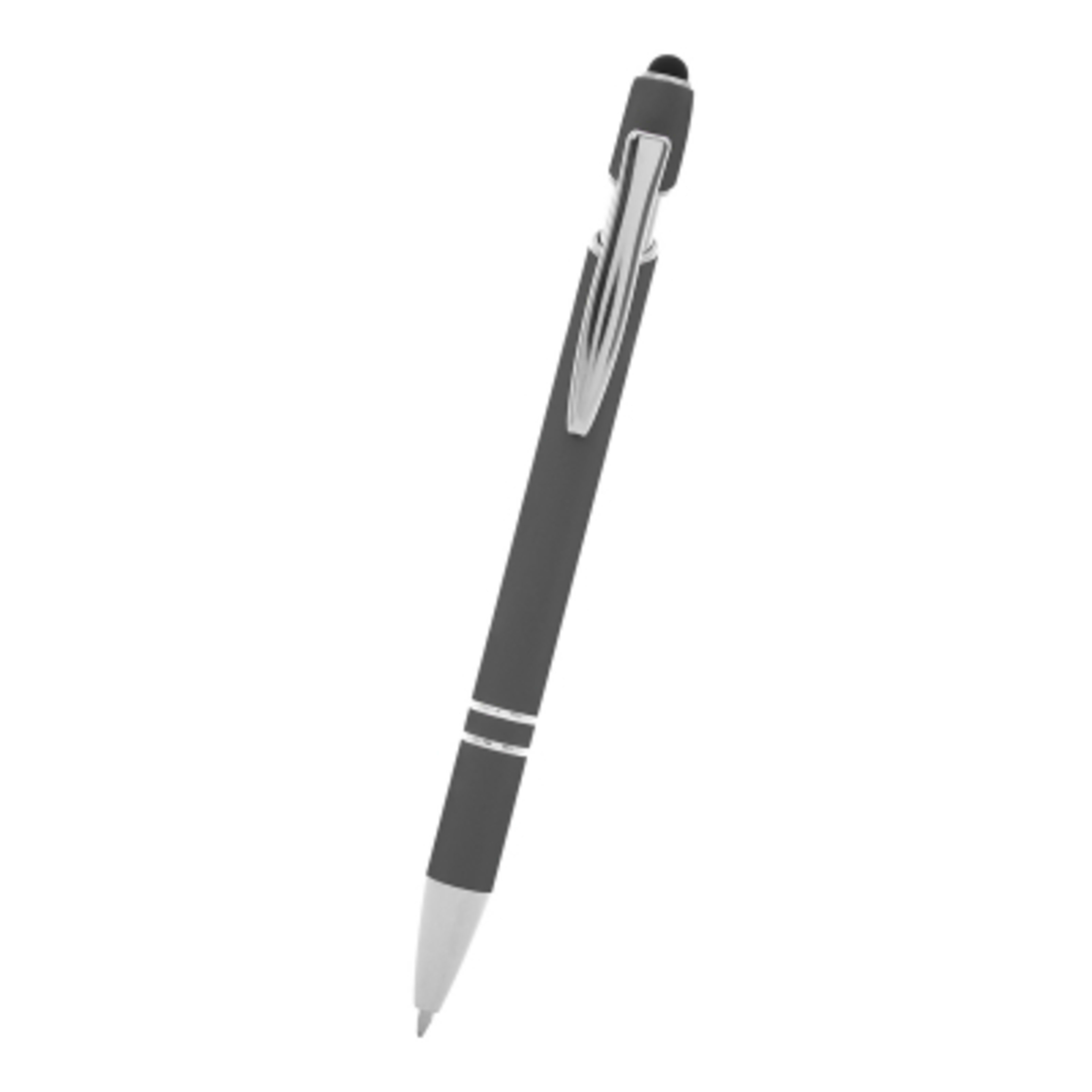 Lexington Incline Stylus Pen Rubberized Aluminum - SLA - Front - product view 2