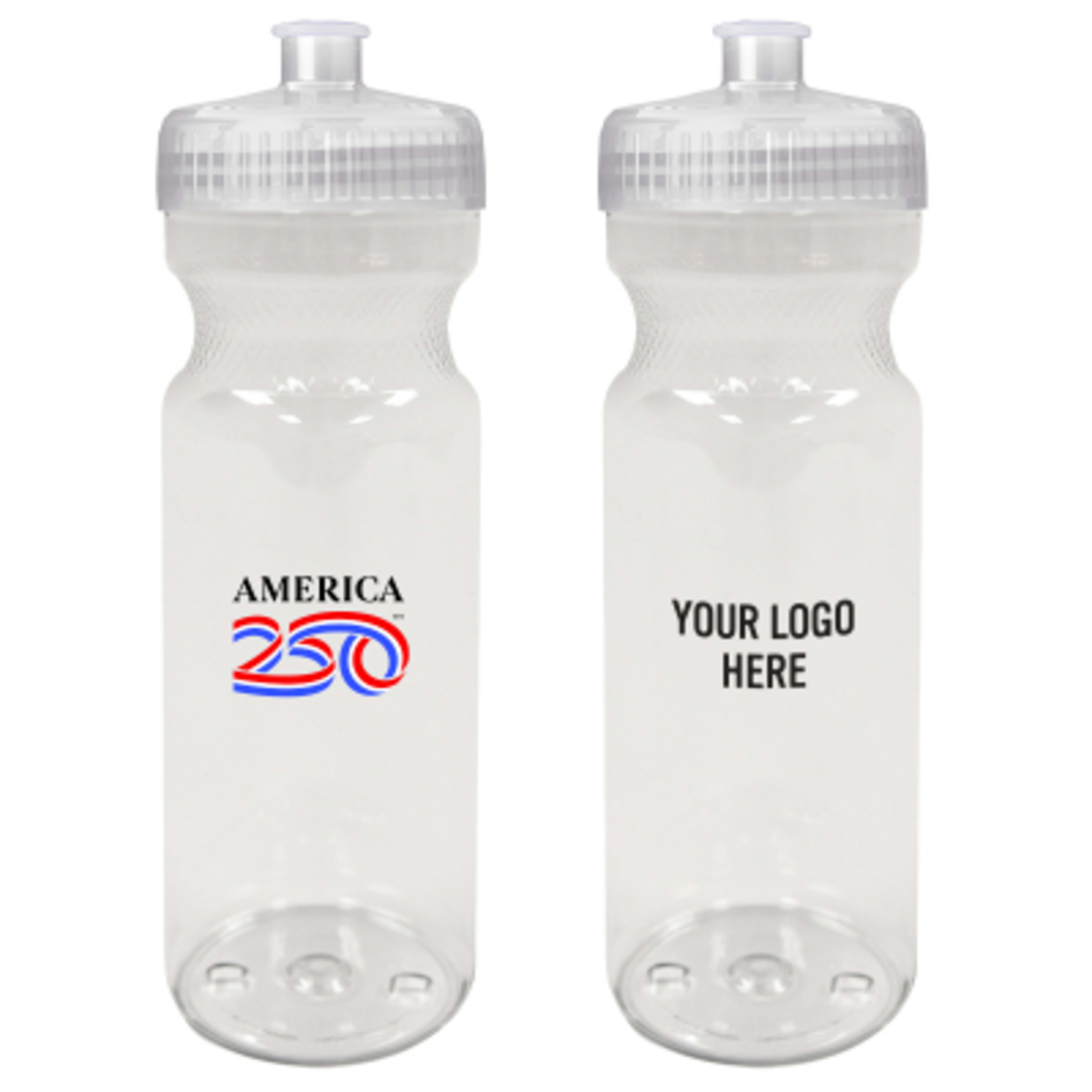 Water Bottle America250 PET Push Pull Lid - 28 oz - Group Shot - promotional product with custom logo